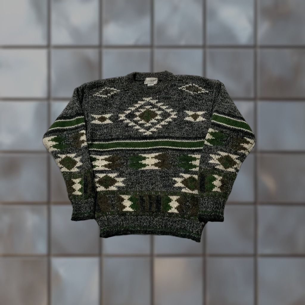 Vintage VINTAGE Adolfo Chimayo Aztec Southwestern Native Wool Blend Crewneck Sweater LG Mens Size US L / EU 52-54 / 3 - 1 Thumbnail
