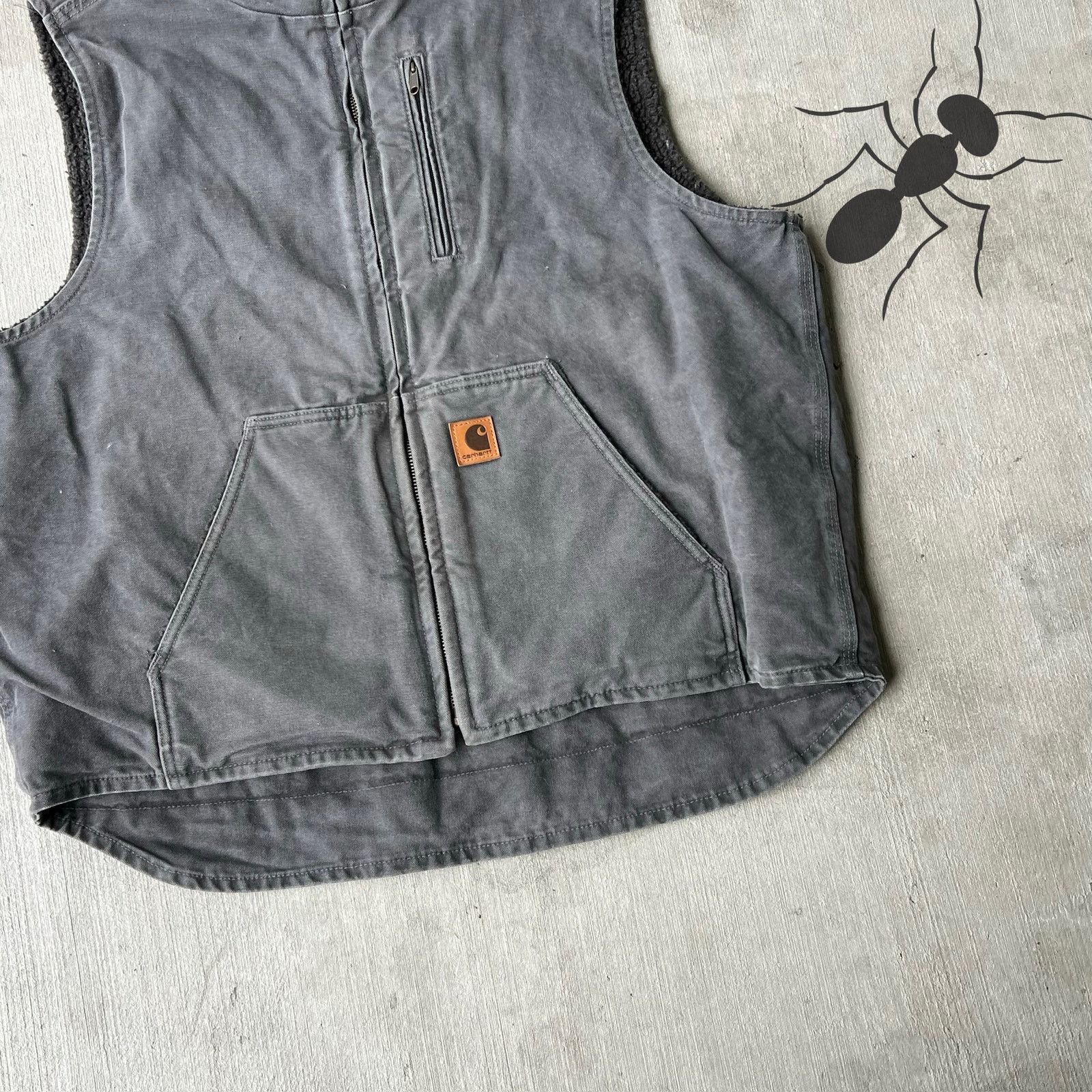 Carhartt × Vintage Carhartt V33 GVL gray work wear vest Size US XL / EU 56 / 4 - 2 Thumbnail