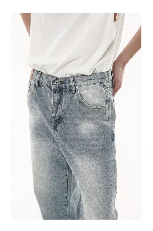 Other Vintage simple style distressed washed loose jeans Size US 32 / EU 48 - 5 Thumbnail