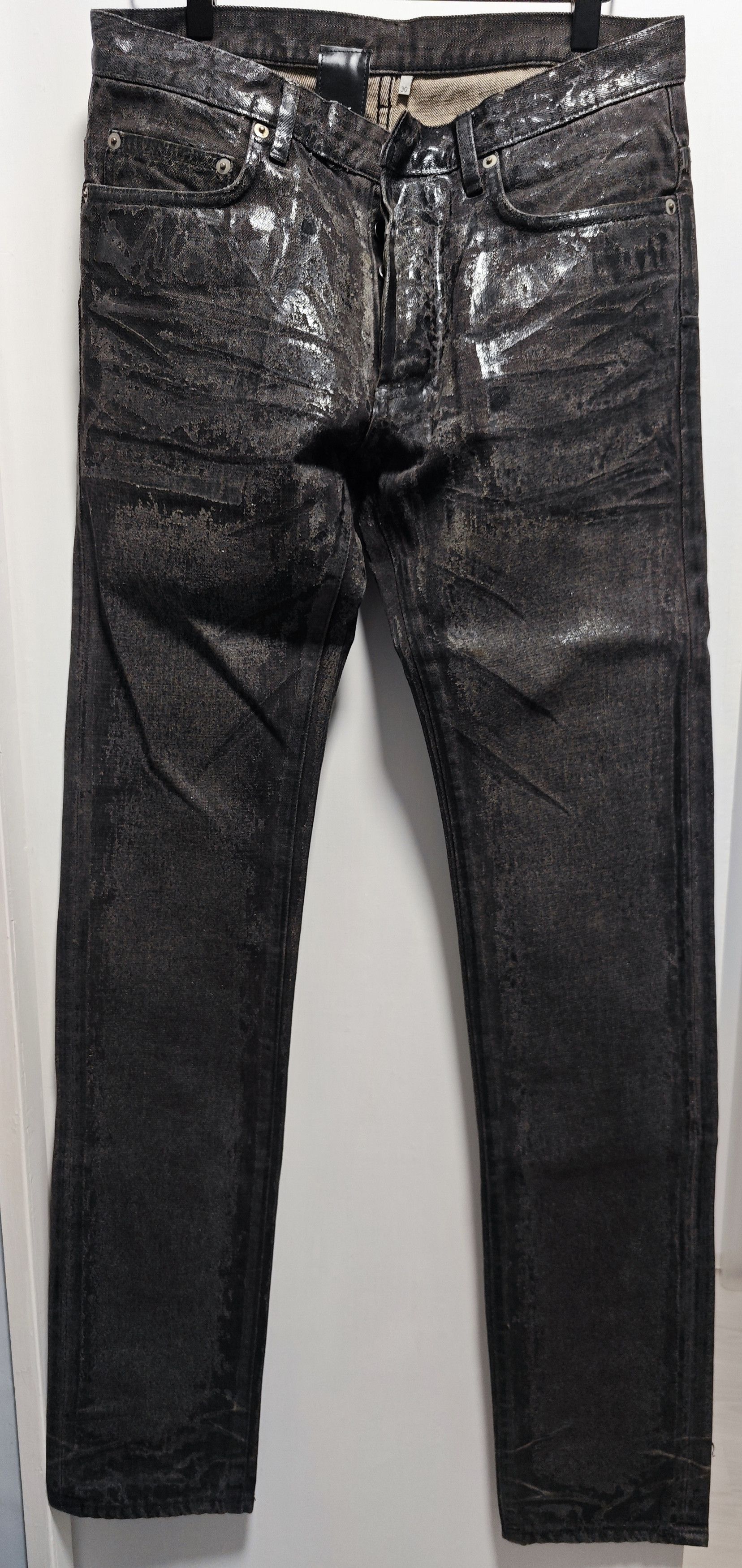 Dior Dior Homme luster black wax jeans | Grailed