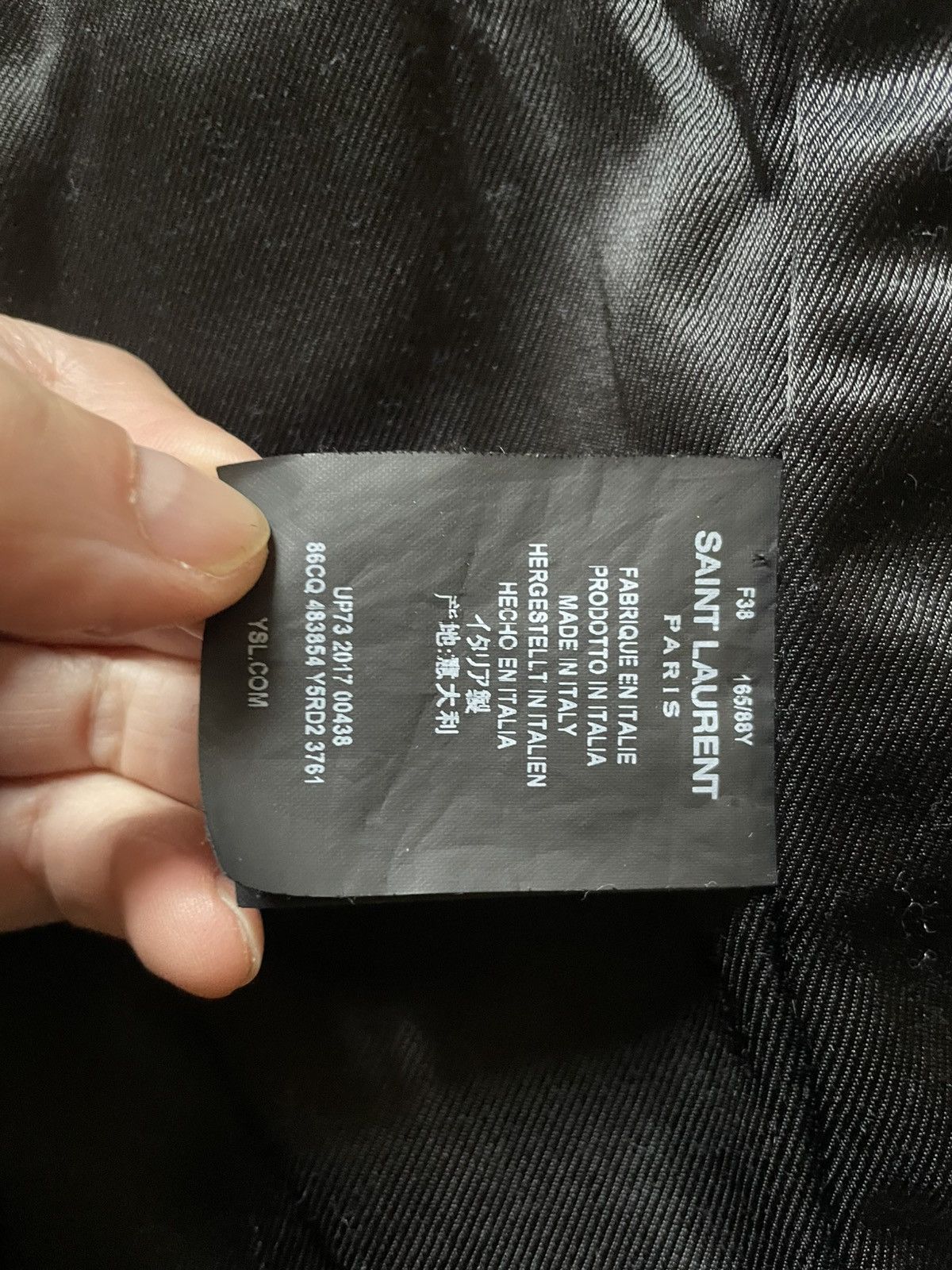 Hedi Slimane × Saint Laurent Paris SAINT LAURENT MULTI-PATCH MOTORCYCLE JACKET Size US XXS / EU 40 - 3 Thumbnail