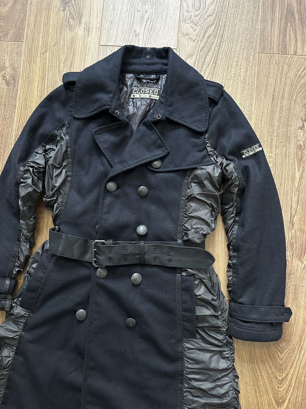 Marithe + Francois Girbaud × Vintage Marithe Francois Girbaud Closed Avantgarde Nylon Trench Coat Size M / US 6-8 / IT 42-44 - 2 Thumbnail