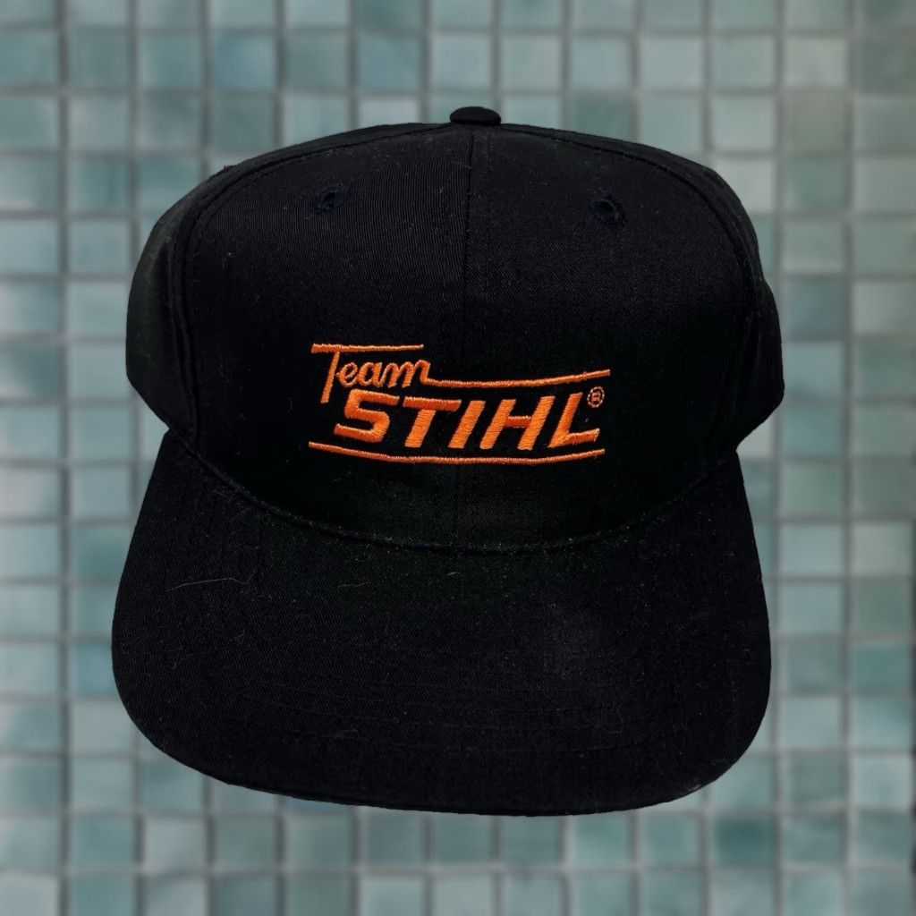 Vintage Team Stihl Embroidered Snap-Back Cap Black Adult One Size Size ONE SIZE - 1 Thumbnail