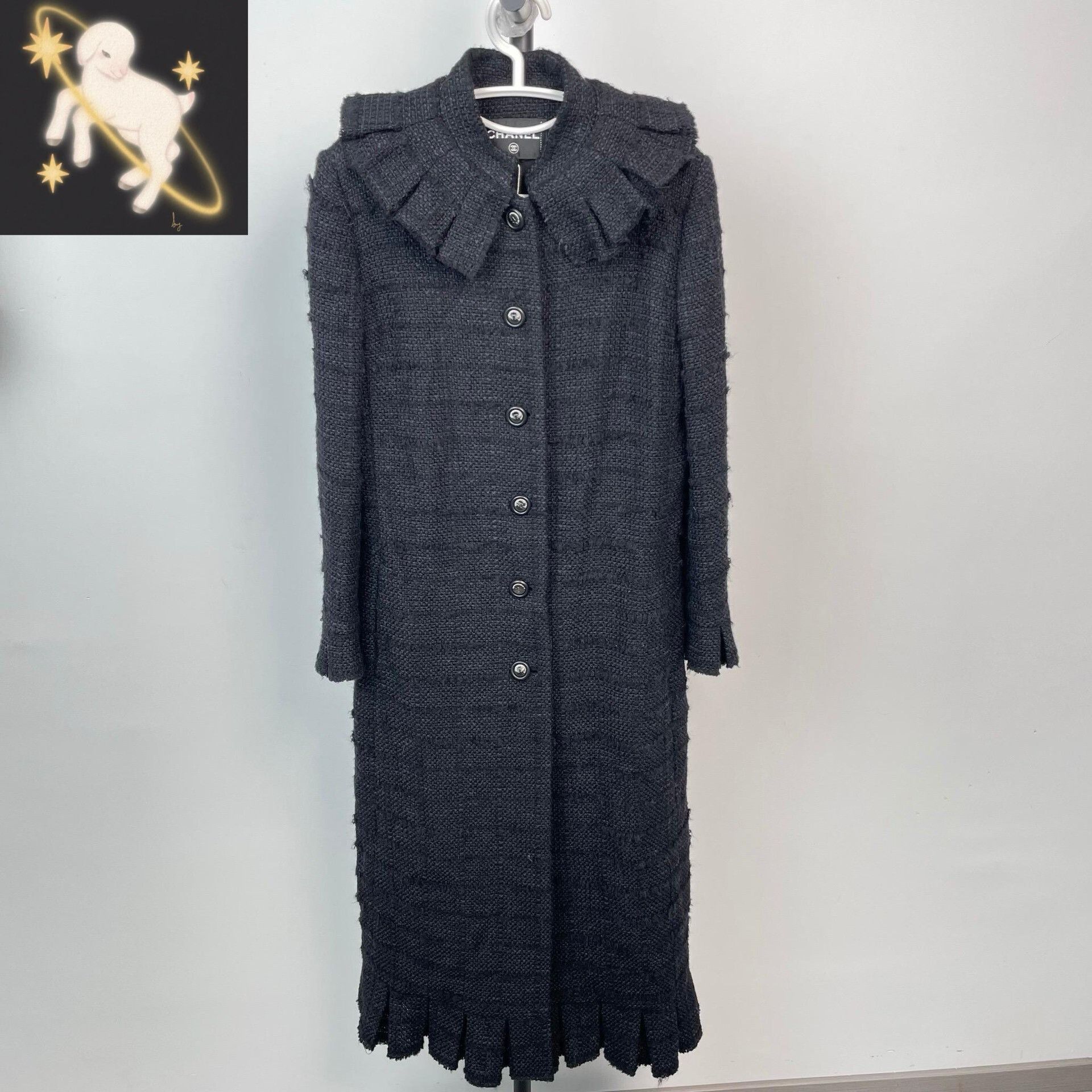Chanel Chanel Black Heavy Coat 38 Men Size US S / EU 44-46 / 1 - 1 Thumbnail