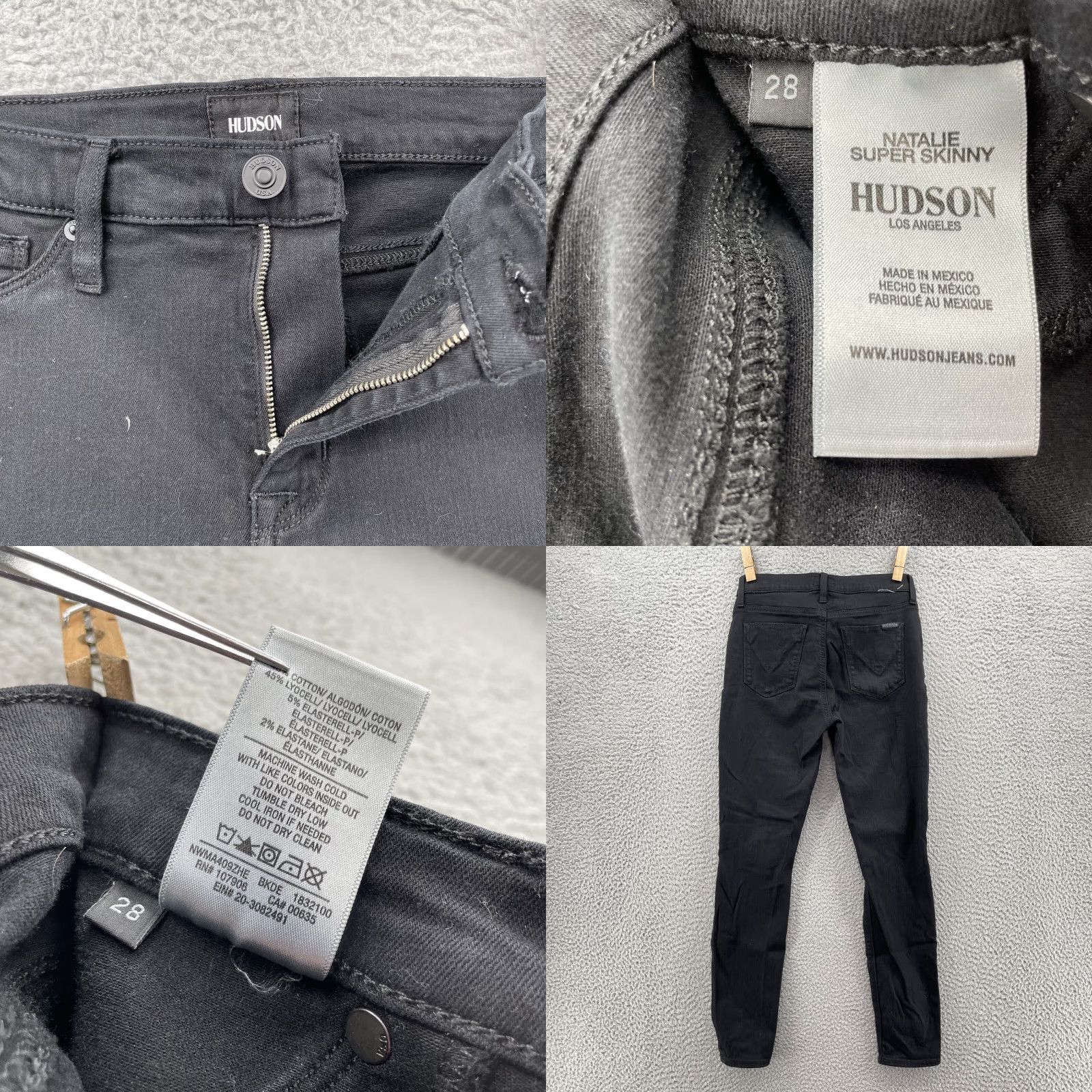 Hudson Hudson Natalie Super Skinny Jeans Women's 28x28 Indie Preppy Y2k Academia Punk Jeans Size 28" / US 6 / IT 42 - 8 Thumbnail