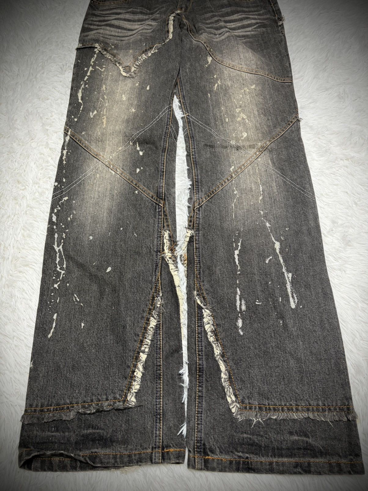 If Six Was Nine 00s Japanese brand fringe flared jeans Size US 32 / EU 48 - 2 Thumbnail