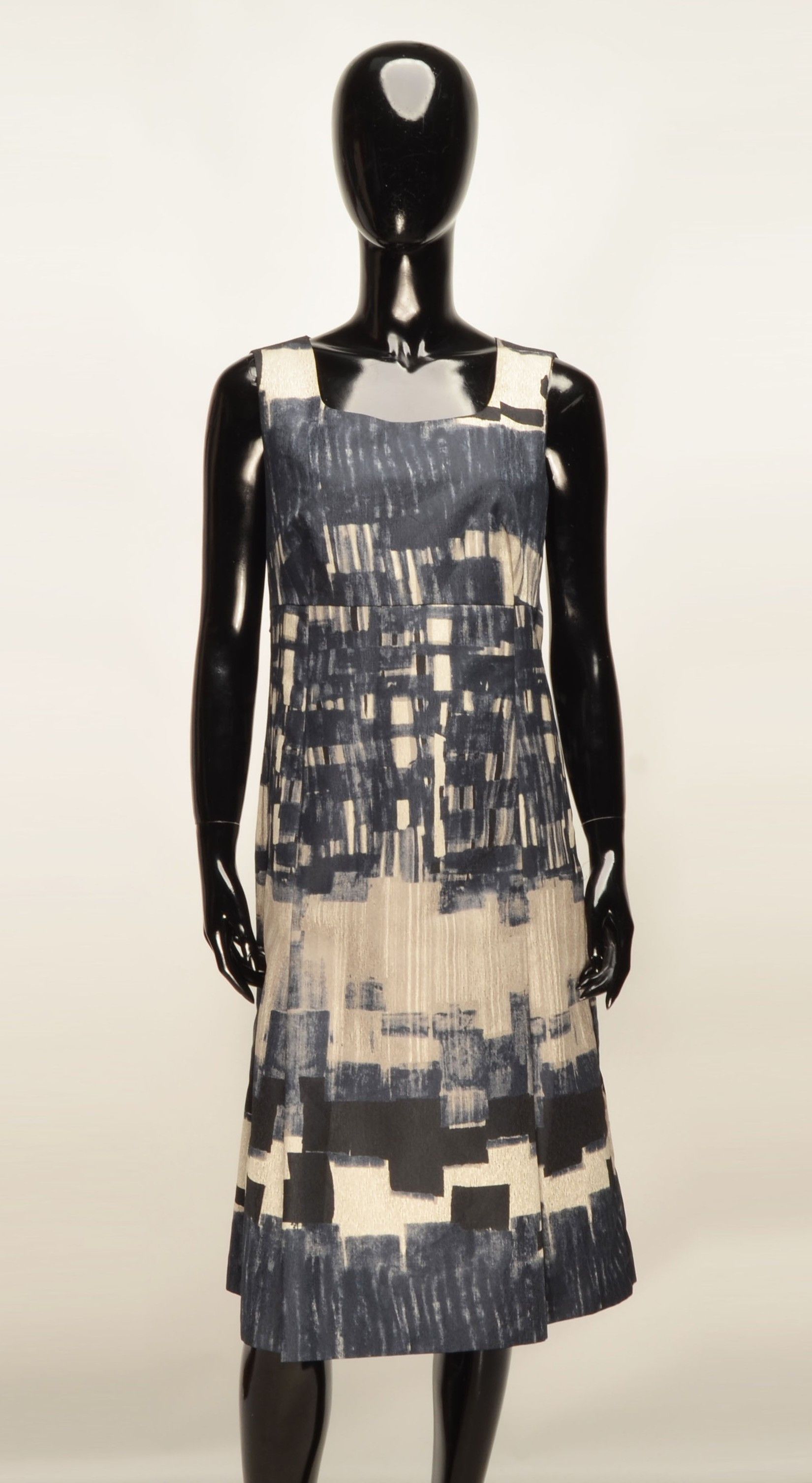 Weekend Max Mara Weekend Max Mara Abstract Print Sleeveless Fit & Flare Dress Size L / US 10 / IT 46 - 6 Thumbnail