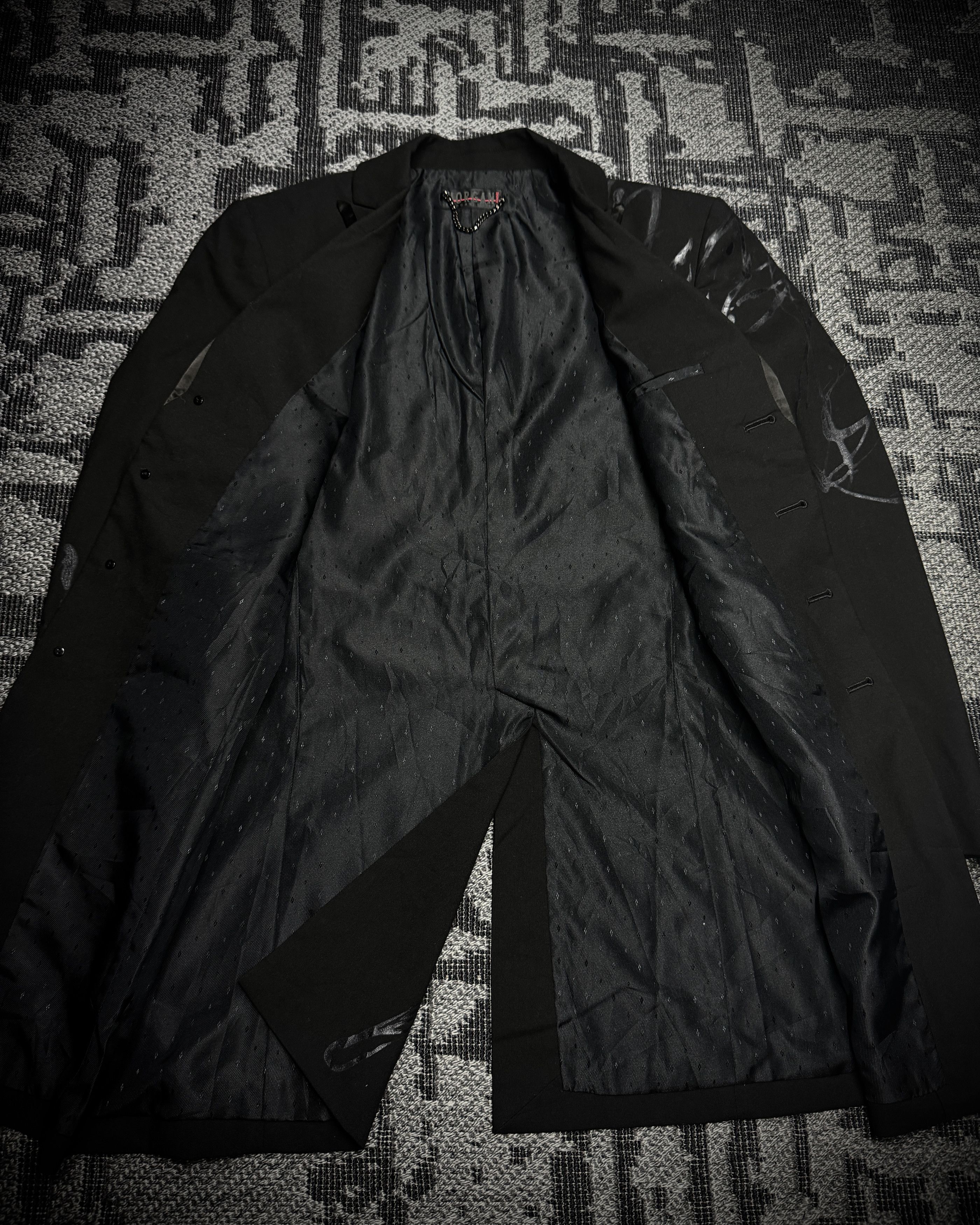 Morgan Homme Morgan Homme Coated Abstract Long Blazer Size 36R - 7 Thumbnail