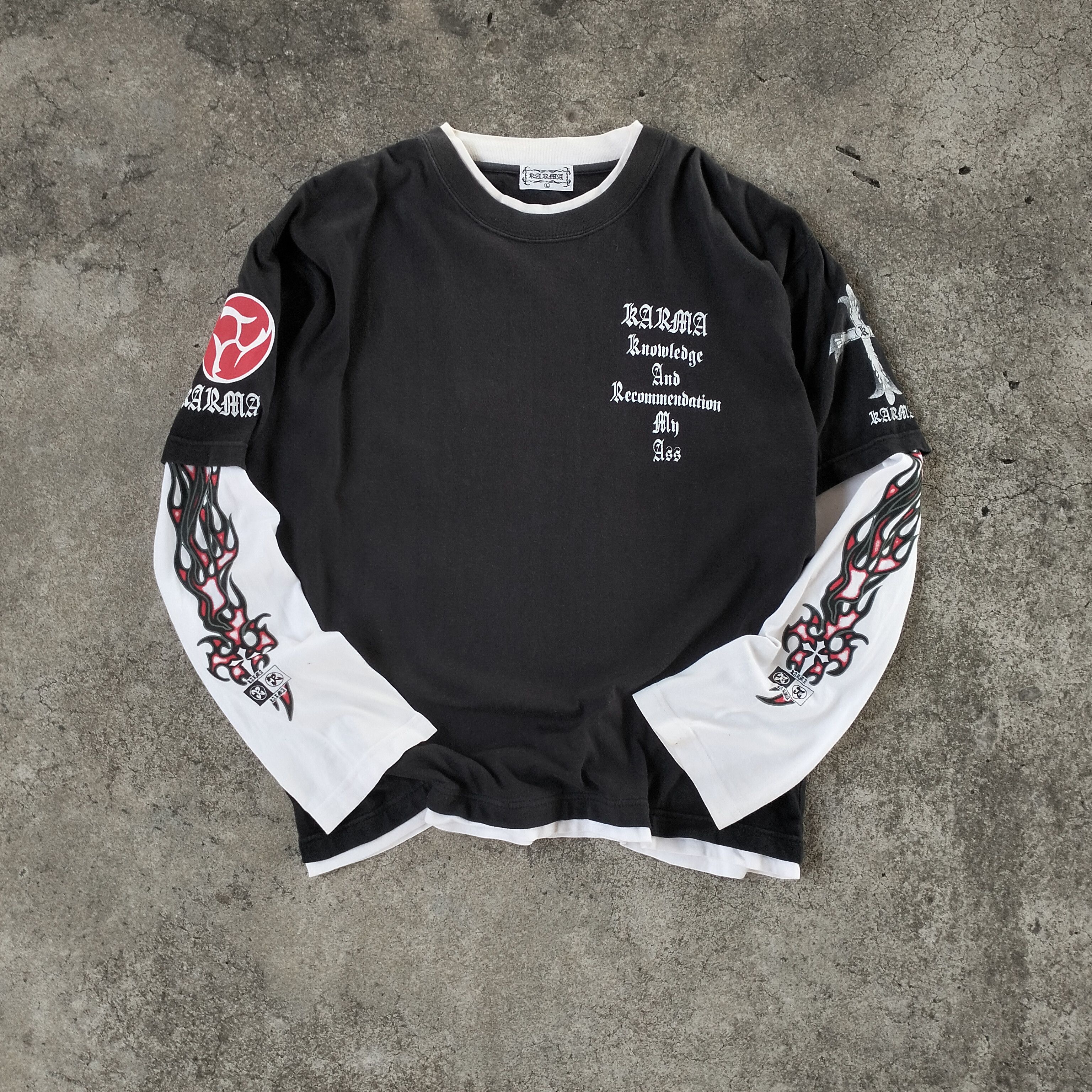 Japanese Brand KARMA LONGSLEEVE Size US L / EU 52-54 / 3 - 2 Thumbnail