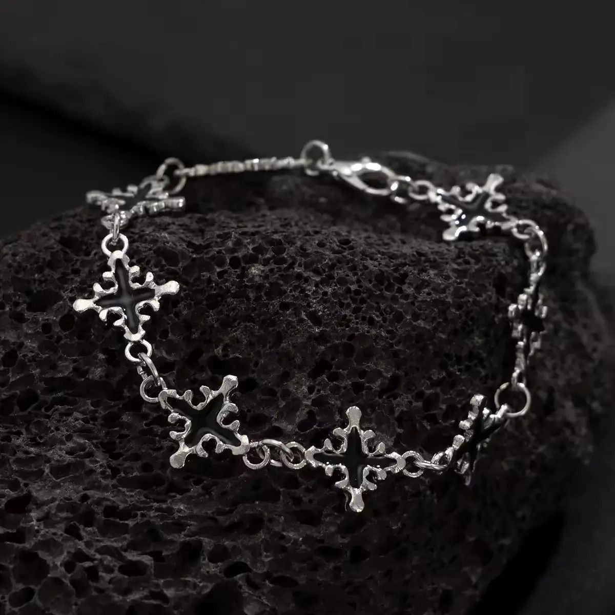 Other Gothic Punk Vintage Cross Charm Bracelet Size ONE SIZE - 7 Thumbnail