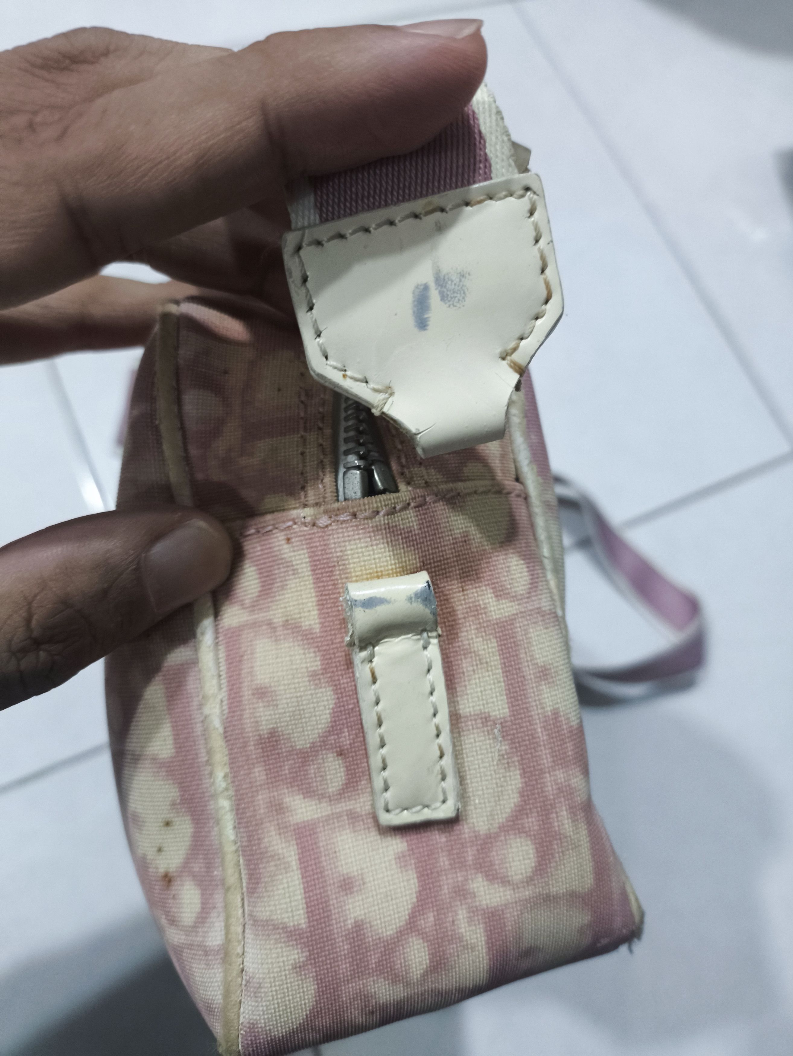 Dior Christian Dior Galliano Monogram Baguette Crossbody Bag Pink Size ONE SIZE - 11 Thumbnail