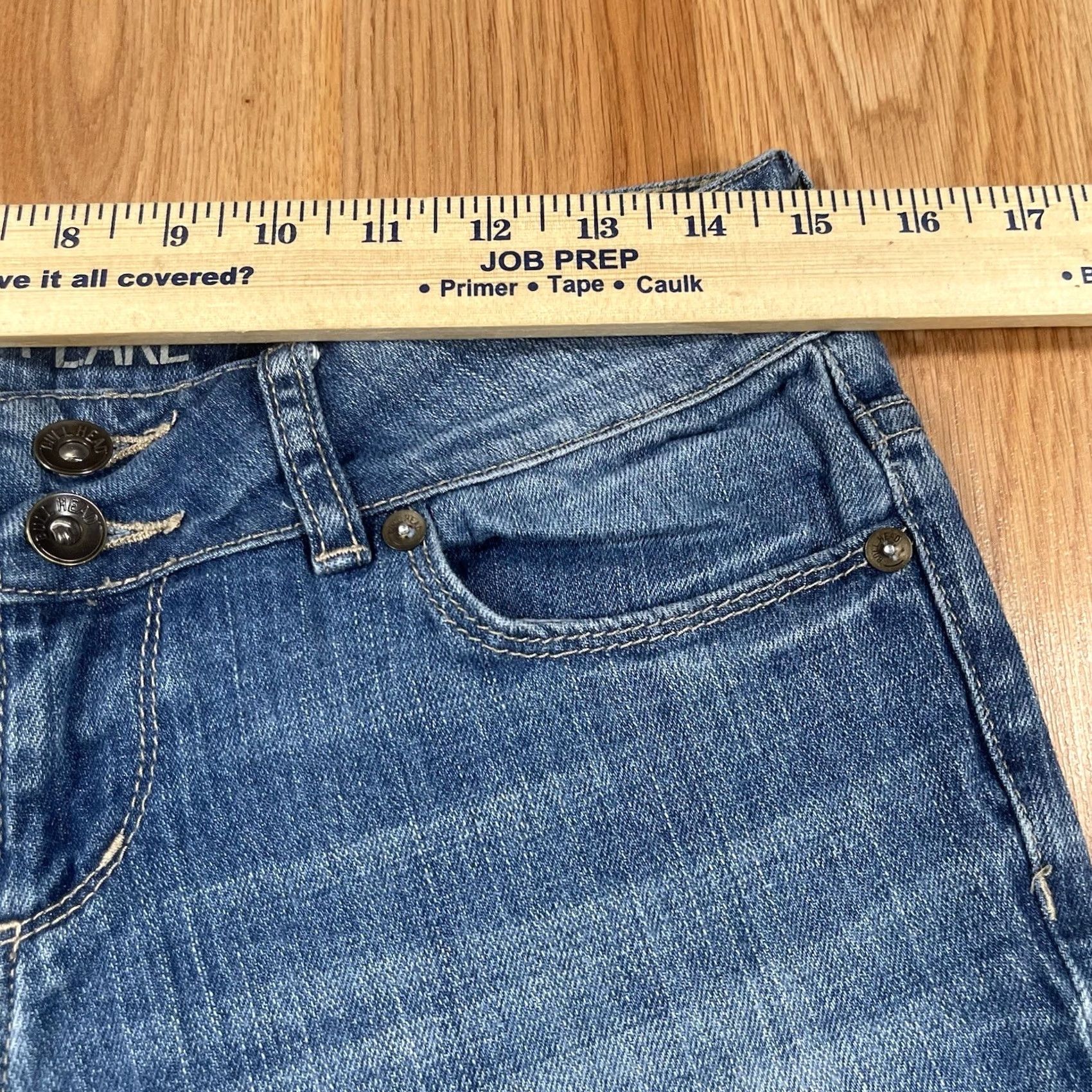 Vintage Bull Head Jeans Womens 9R Marin Flare Leg Mid Rise Stretch Blue Denim Pants Jeans Size 30" / US 8 / IT 44 - 4 Thumbnail