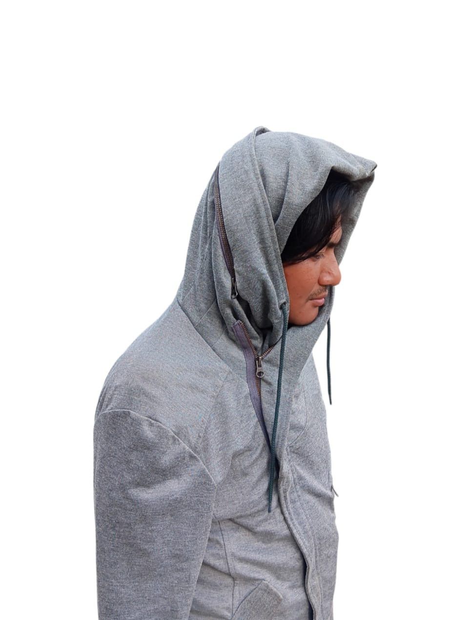 Japanese Brand Blue tornado japan asymmetrical zipper hoodie Size US M / EU 48-50 / 2 - 5 Thumbnail