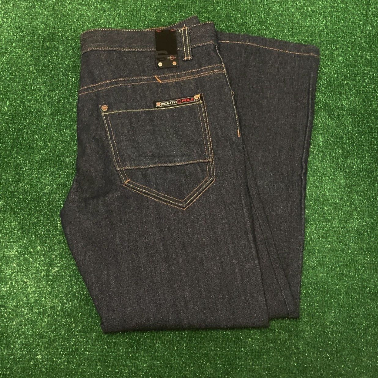 Southpole VINTAGE Southpole Jeans Baggy Grunge Skater Y2K VTG Mens 34x30 Dark Blue Wash Wide-Leg Polo? Wait. Size US 34 / EU 50 - 5 Thumbnail