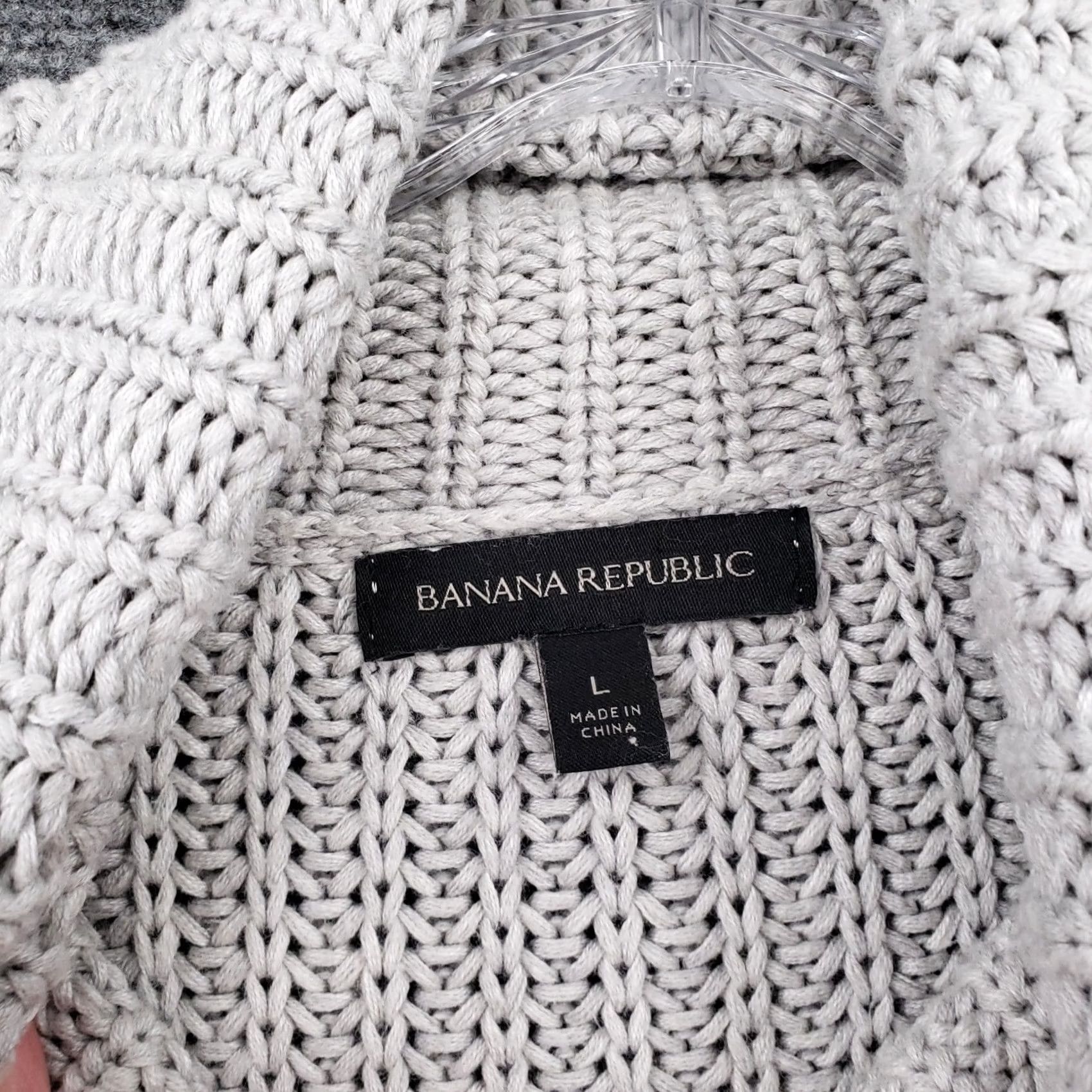 Banana Republic Banana Republic Sweater Womens L Large Gray Turtleneck Knit Pullover Cinnamon? Size L / US 10 / IT 46 - 7 Thumbnail