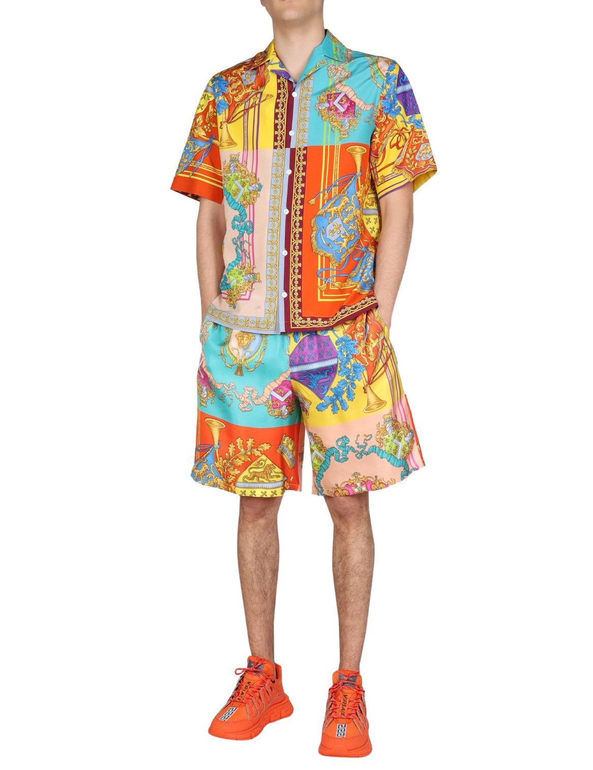Versace Versace Royal Rebellion Print Silk Bermuda Shorts $980 Size US 30 / EU 46 - 10 Thumbnail