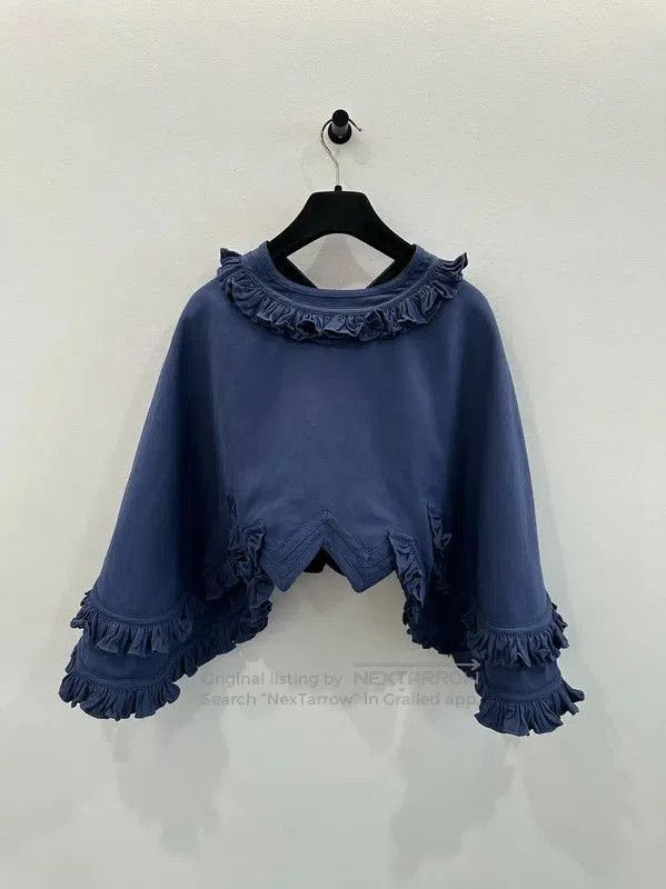 Burberry Burberry Women's Blue Jacket with Ruffles. Size XXS / US 00 / IT 34 - 2 Thumbnail