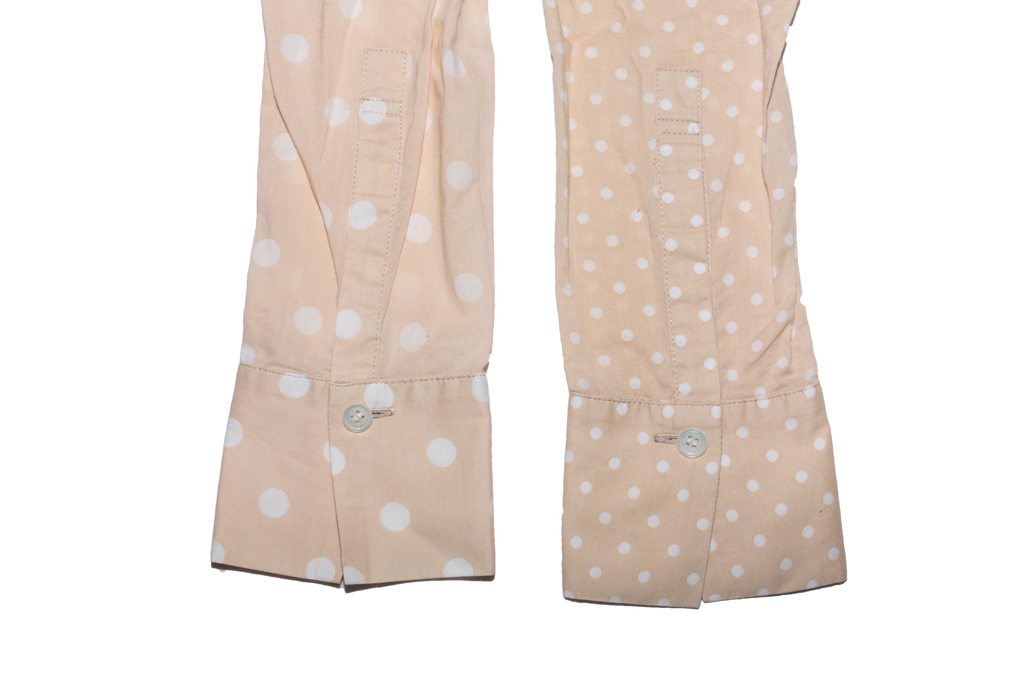 Yohji Yamamoto ASYMMETRIC POLKA DOT BLOUSE SHIRT Size S / US 4 / IT 40 - 7 Thumbnail
