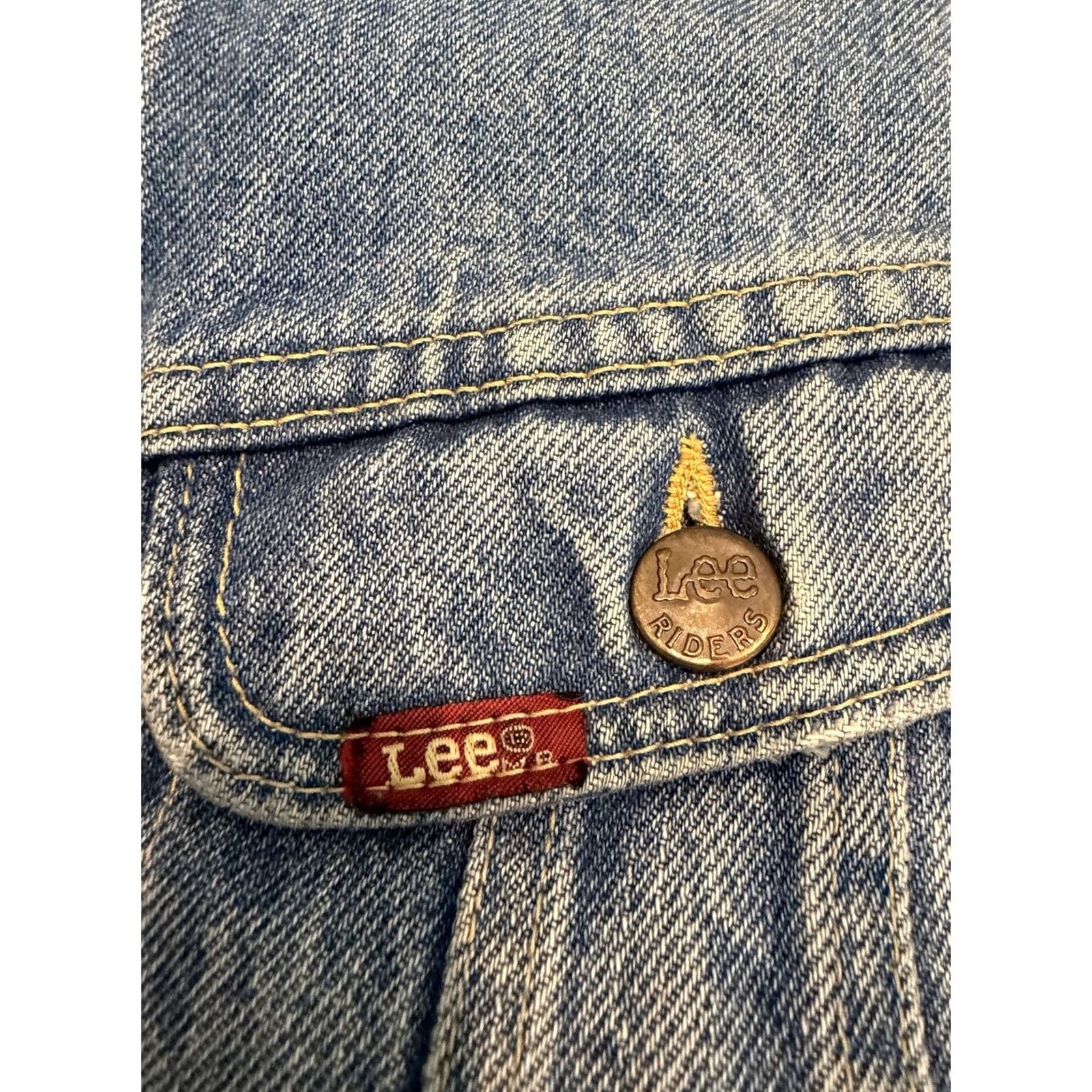 Lee VINTAGE LEE Denim Trucker Jacket Women’s Medium 80s 90s USA Riders Vtg Size M / US 6-8 / IT 42-44 - 5 Thumbnail
