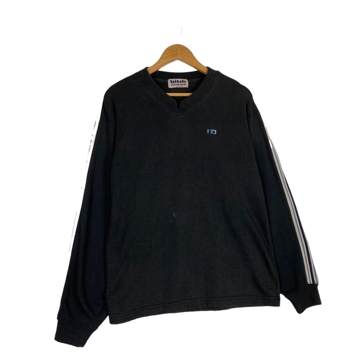 Japanese Brand × Welcome Skateboards Vtg 90s Bitch Skaterboards Small Logo Crewneck Sweatshirt Size US M / EU 48-50 / 2 - 3 Thumbnail