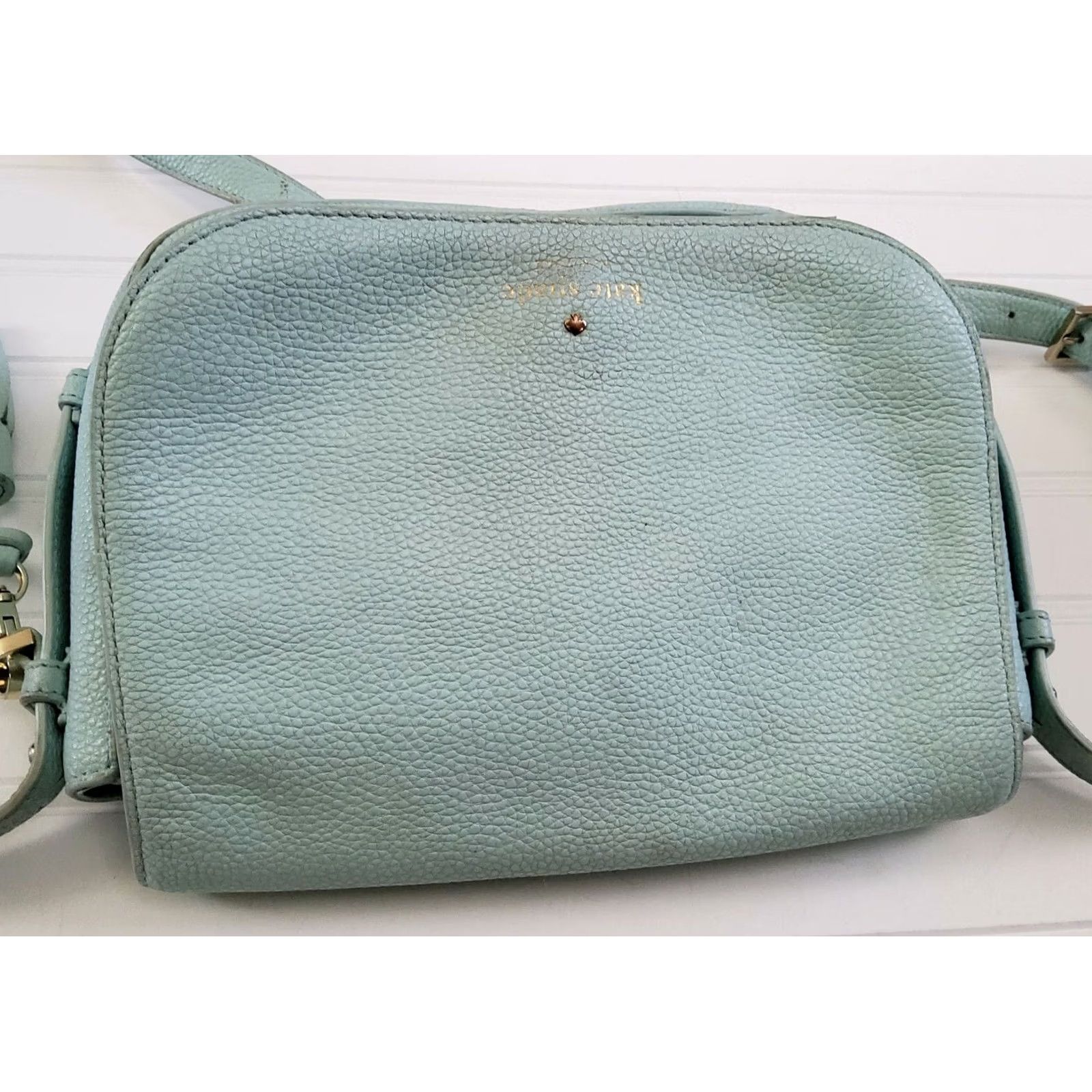 Vintage Kate Spade Orchard Street Penelope Crossbody Shoulder Bag Purse Light Blue Womens Small Leather Size ONE SIZE - 3 Thumbnail