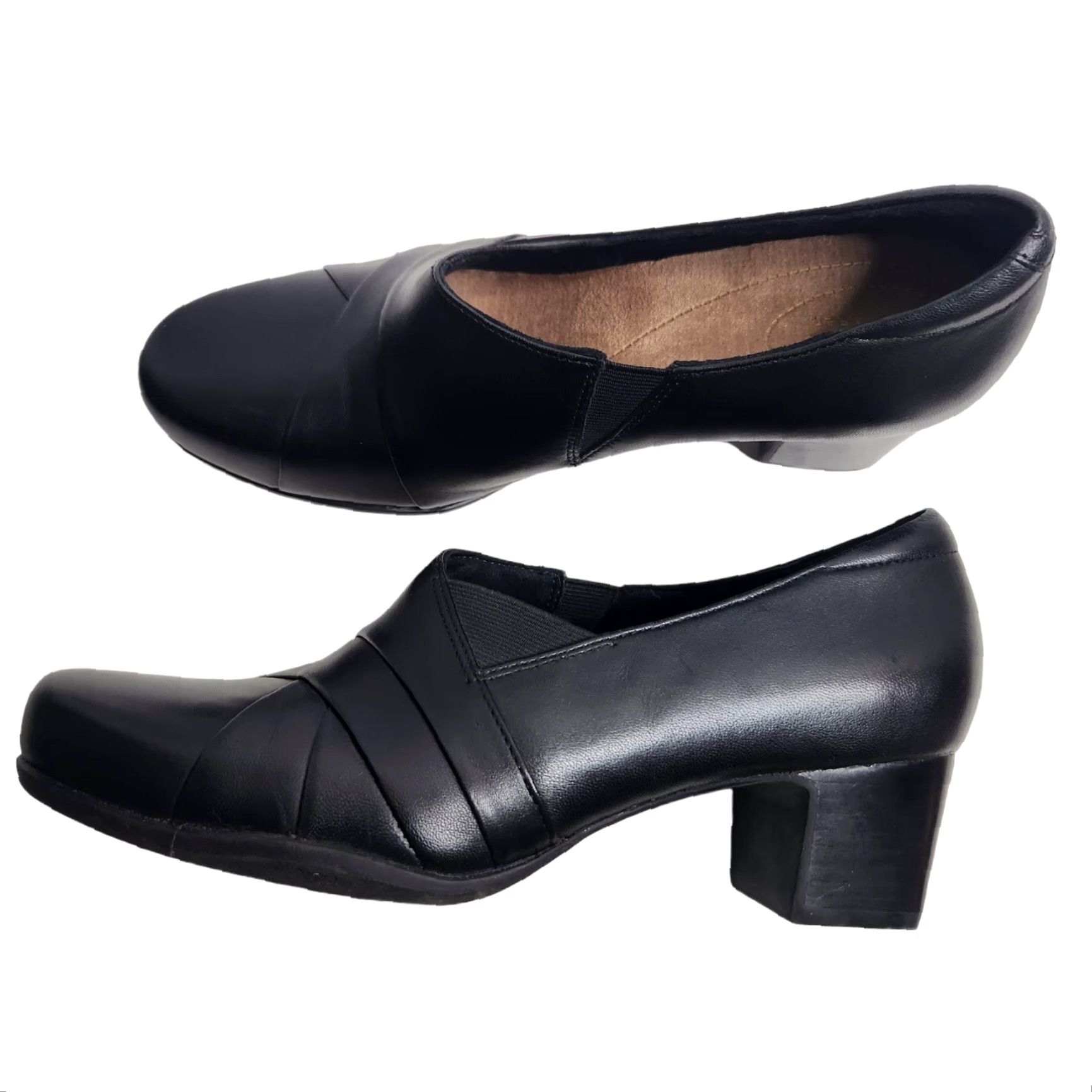 Clarks Clarks Collection Women's Black Casual Slip-On Heeled Loafer Size 10 M Size US 10 / IT 40 - 3 Thumbnail