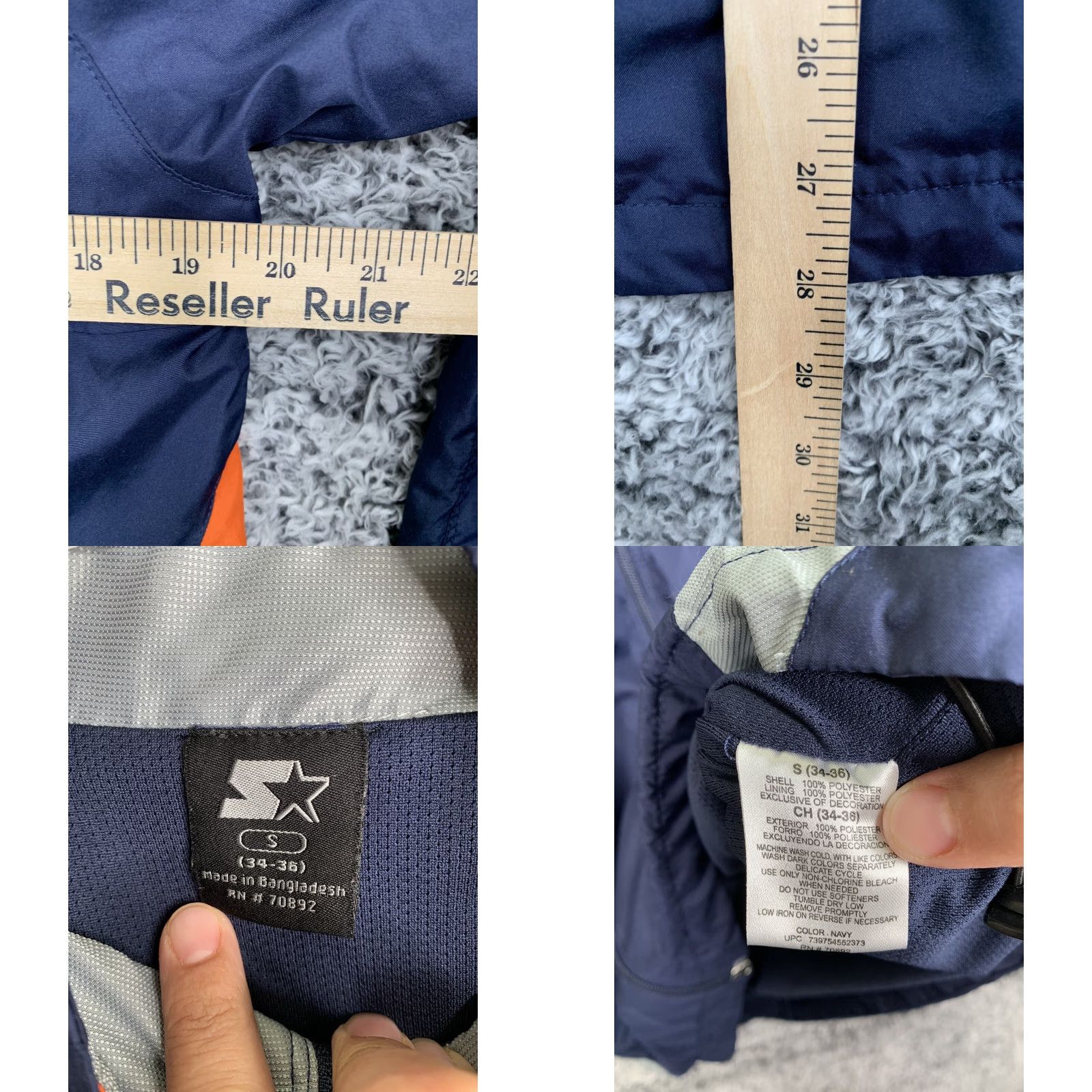 Starter Starter Windbreaker Jacket Mens Small Navy Blue Lightweight Casual Size US S / EU 44-46 / 1 - 8 Thumbnail