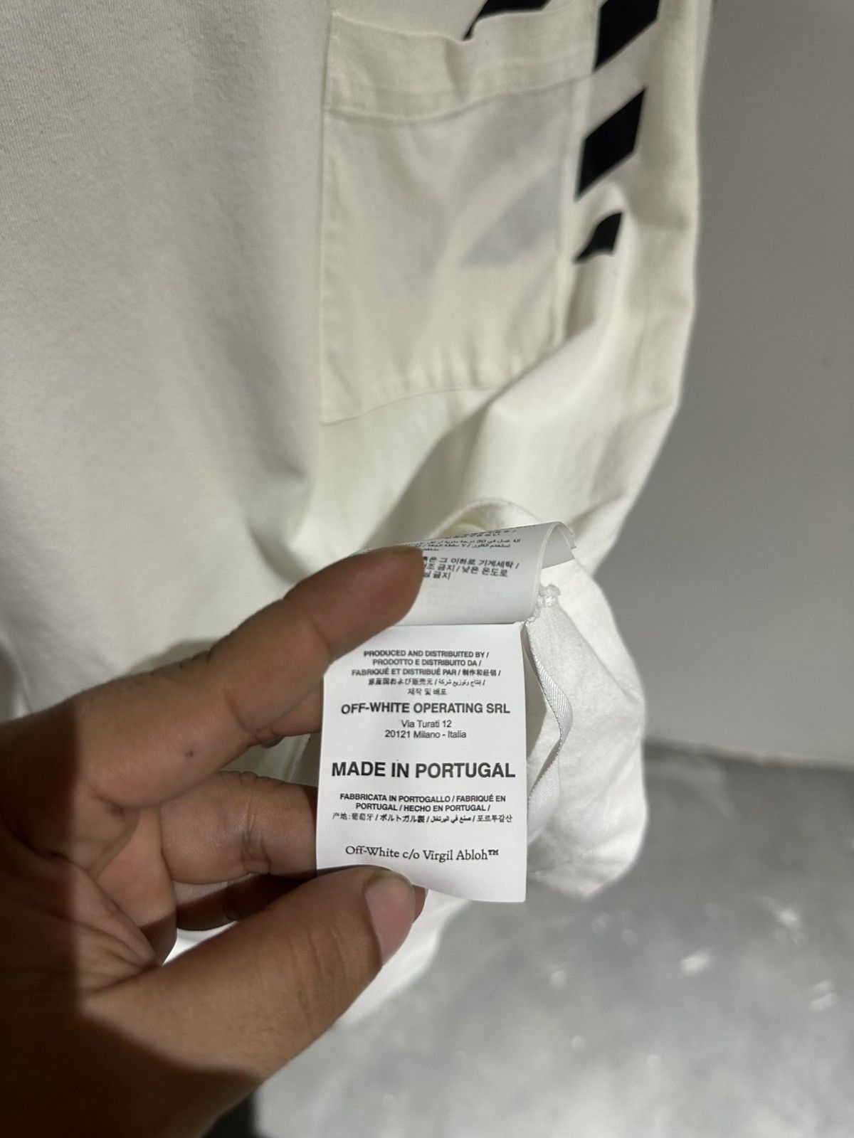 Off-White LASTDROP❗️off white "JERSEY" pocket tee Size US L / EU 52-54 / 3 - 9 Thumbnail