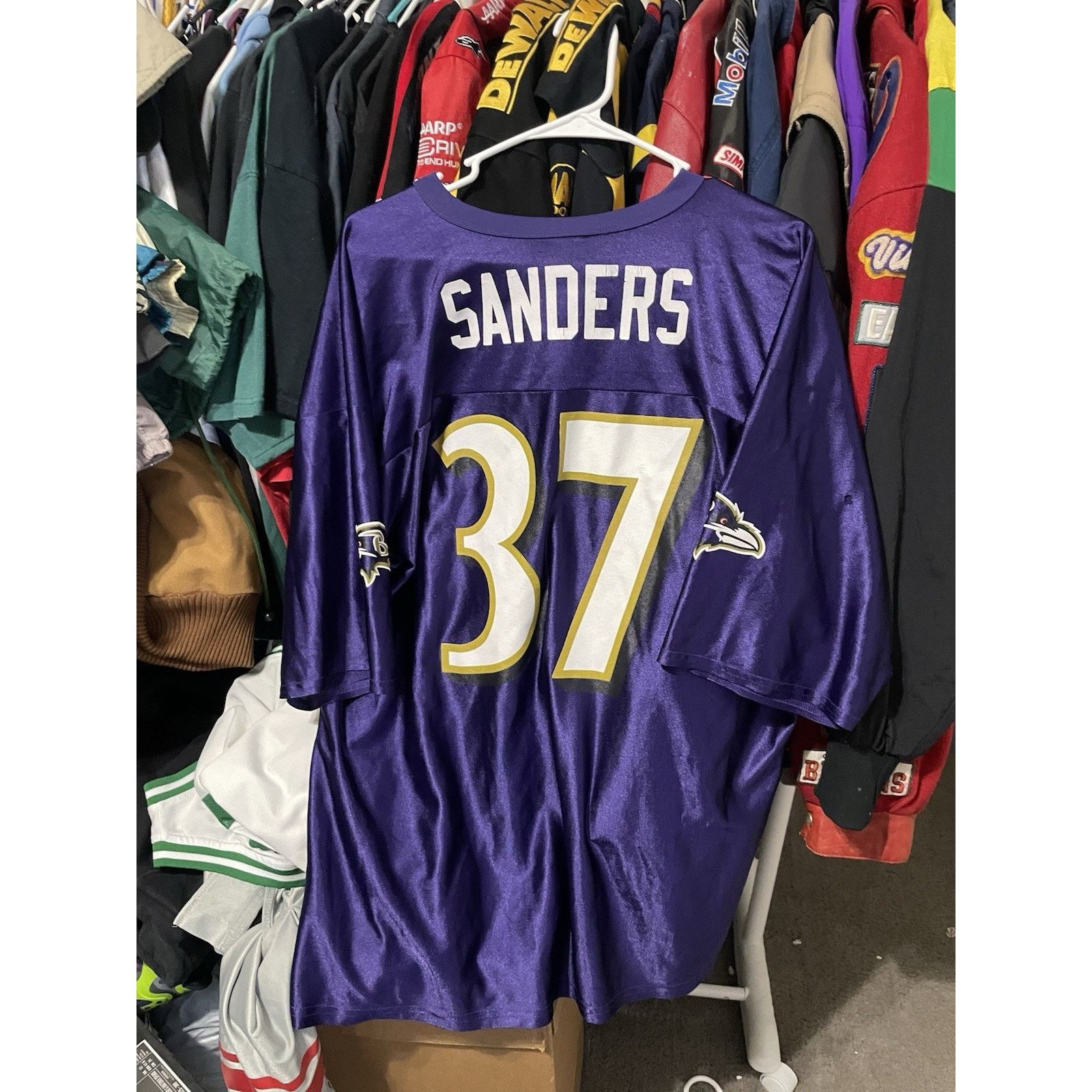 Reebok Size XL-VTG Reebok Baltimore Ravens Deion Sanders #37 Jersey Size US XL / EU 56 / 4 - 2 Thumbnail