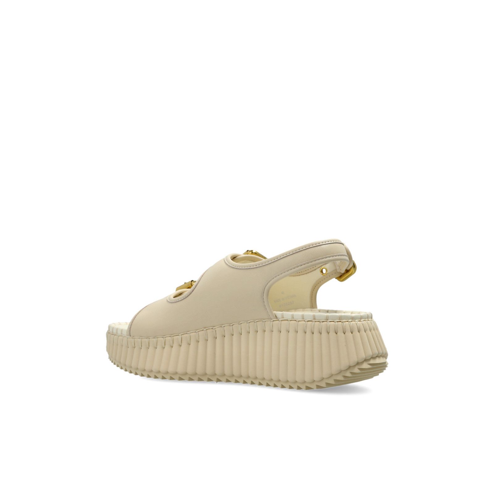 Chloe Chloe Nama Platform Beige Leather Sandals New & Authentic (E Size US 10 / IT 40 - 3 Thumbnail