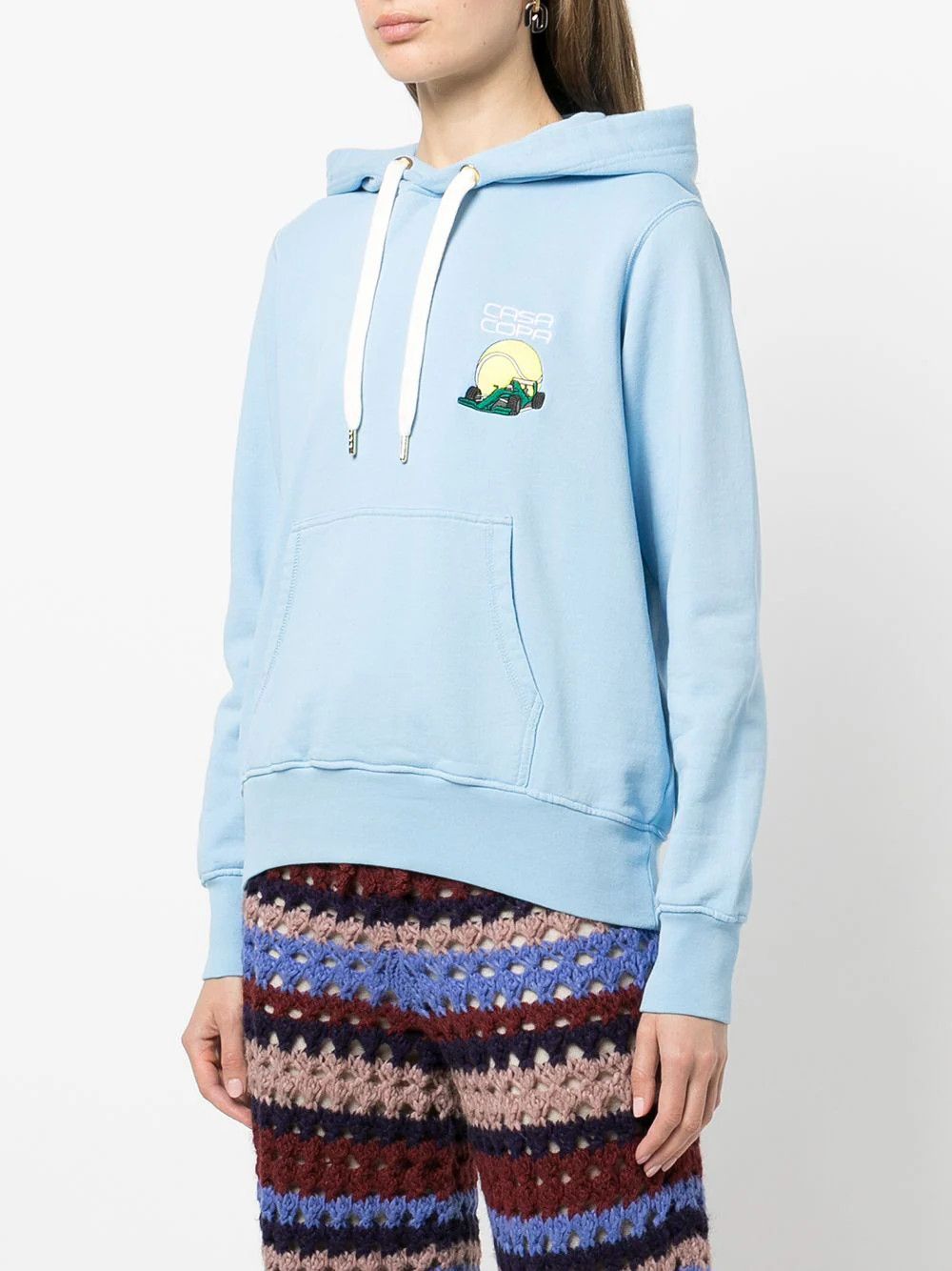 Casablanca Blue Casa Copa F1 Car Tennis Ball Logo Hoodie Size XXS / US 00 / IT 34 - 1 Thumbnail