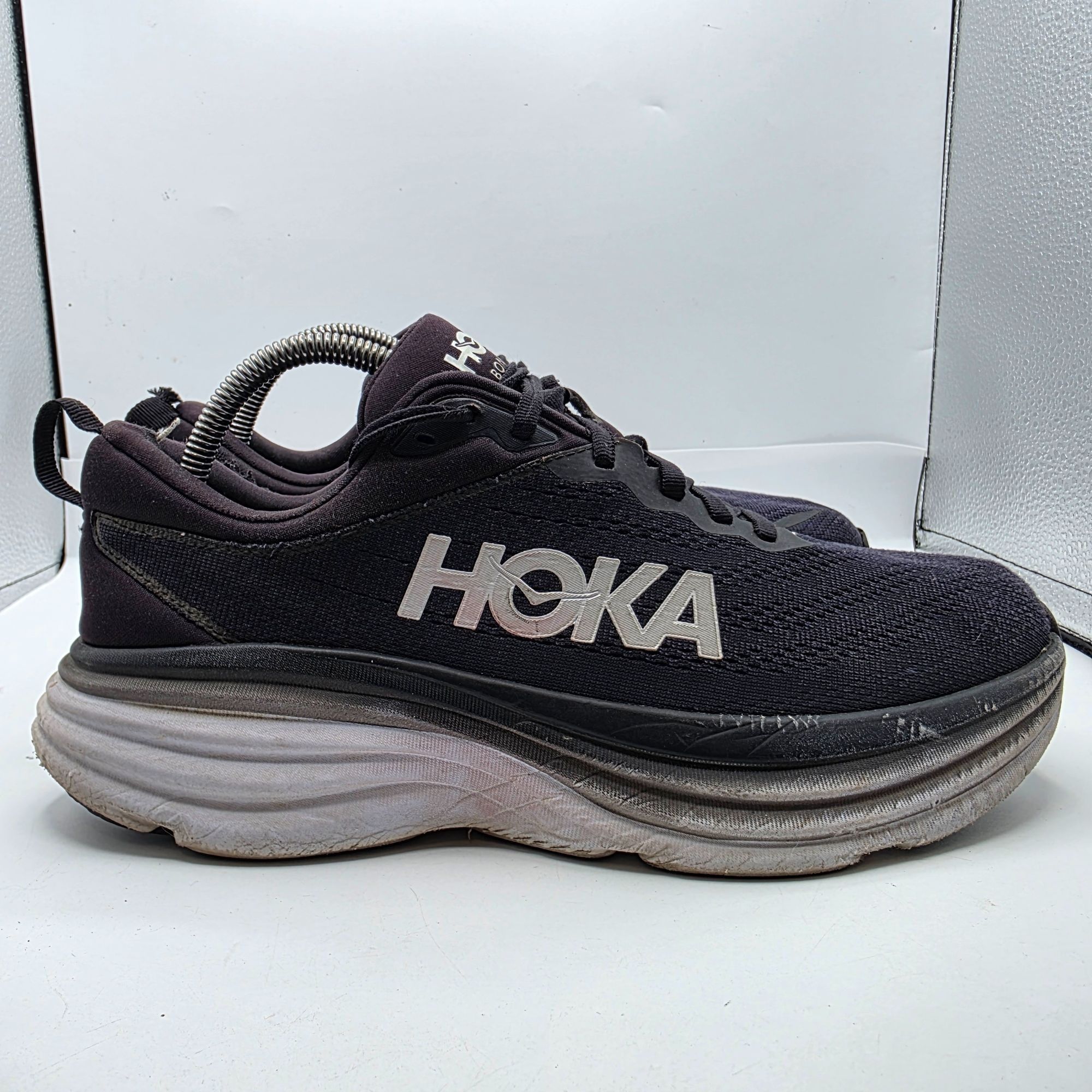 Hoka Hoka One One Bondi 8 Mens Wide Size 9 Black Running Shoes At Size US 9 / EU 42 - 16 Thumbnail