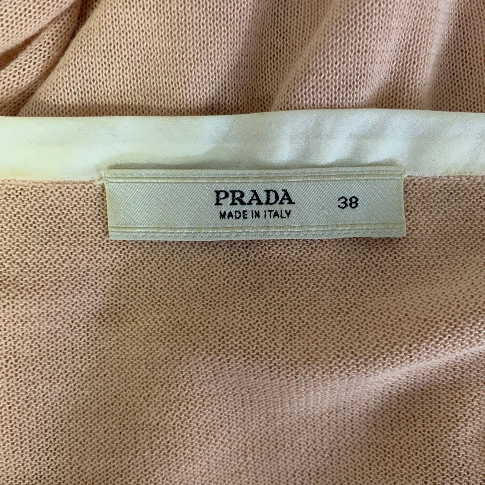 Prada PRADA Size 2 Tan Cream Cotton Stripe Scoop Neck Shirt Size XS / US 0-2 / IT 36-38 - 4 Thumbnail