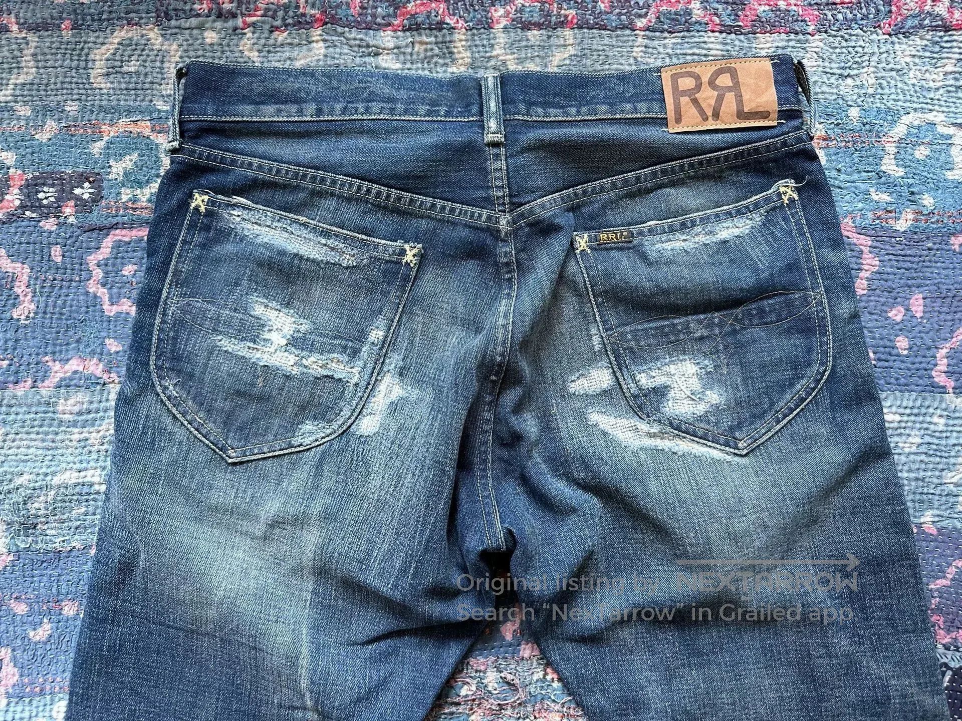 RRL Ralph Lauren RRL Distressed Vintage Wash Denim Jeans. Size US 32 / EU 48 - 5 Thumbnail