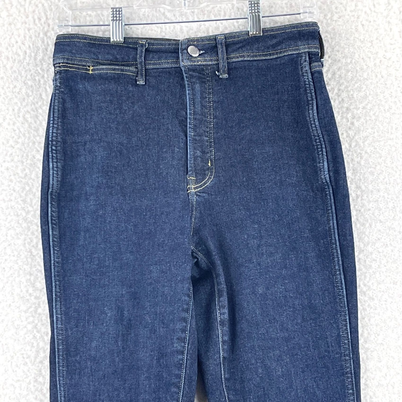 Everlane Everlane The Way High Skinny Jeans Womens Size 28 Blue Denim Dark Wash Stretch Jeans Size 28" / US 6 / IT 42 - 2 Thumbnail