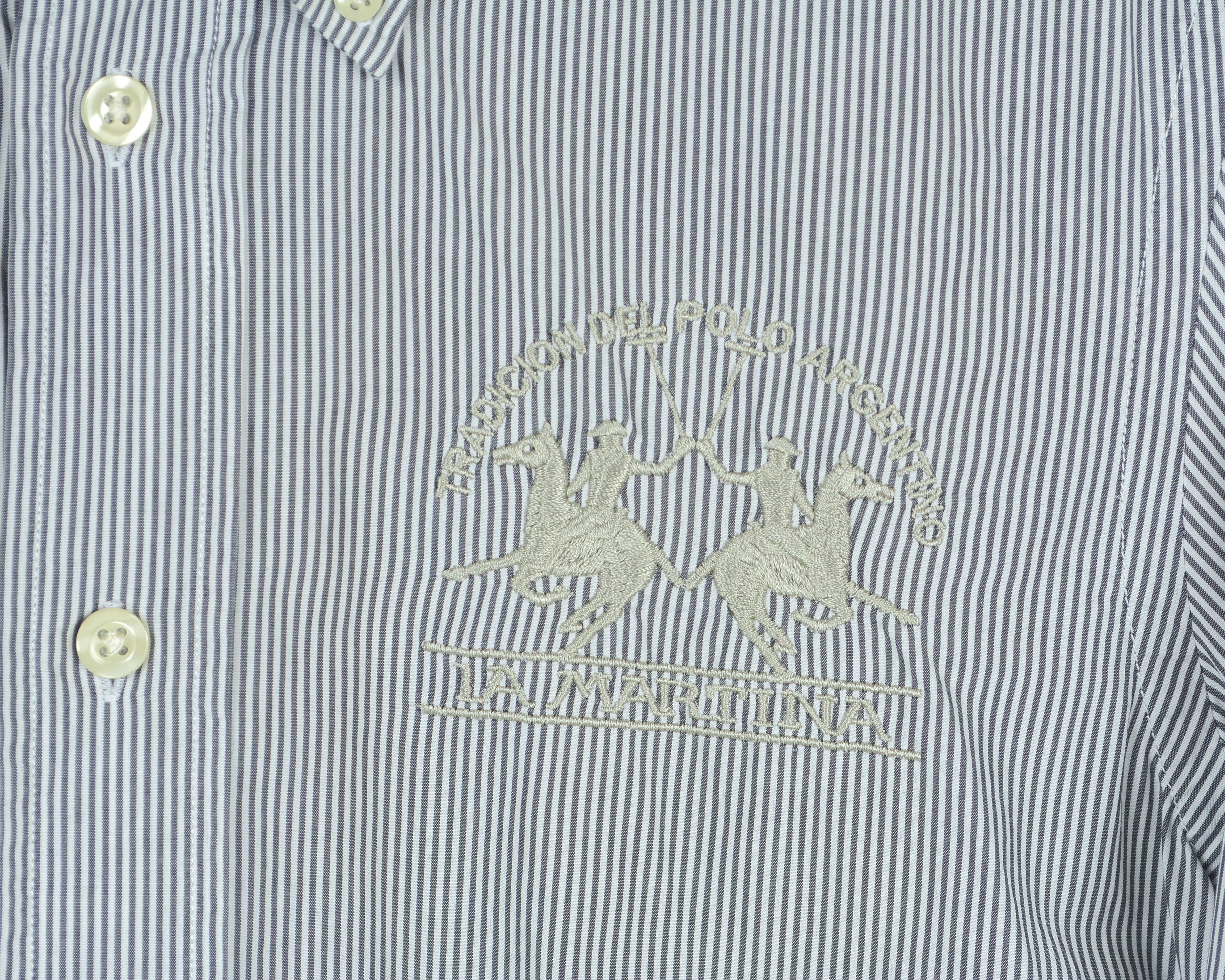 La Martina Casual Shirt M Pinstriped Long Sleeved Button up Dress Size US M / EU 48-50 / 2 - 6 Thumbnail