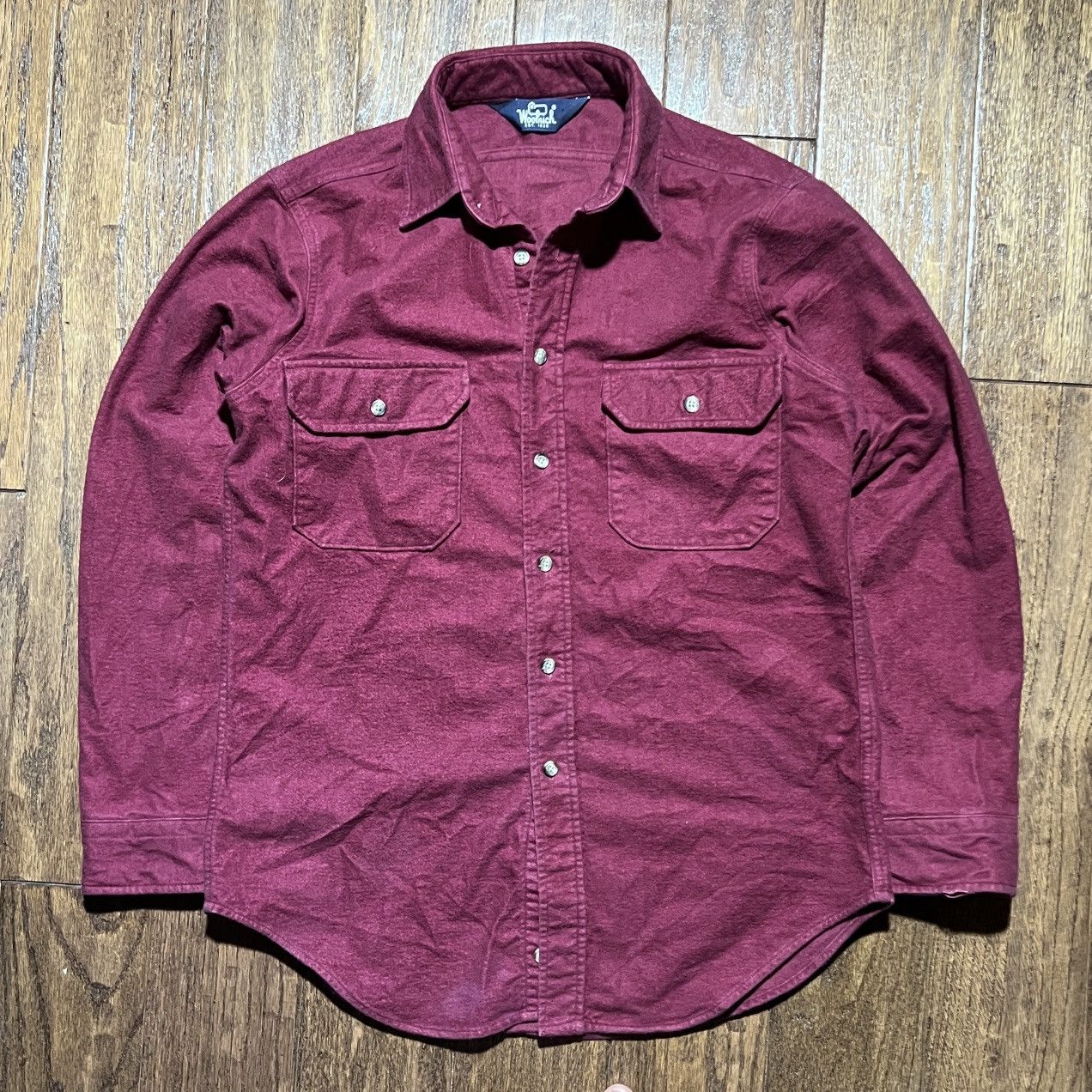 Vintage × Woolrich Woolen Mills vintage woolrich burgundy shirt jacket Size US M / EU 48-50 / 2 - 1 Thumbnail