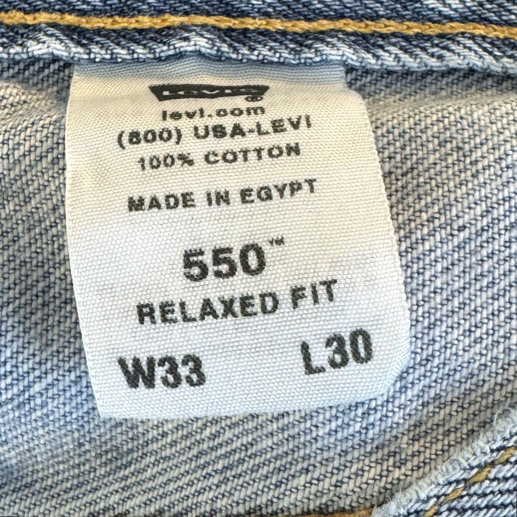 Levi's VINTAGE Levi's 550 Jeans Mens 33x30 Relaxed Fit Tapered Leg Denim Blue Size US 33 - 6 Thumbnail
