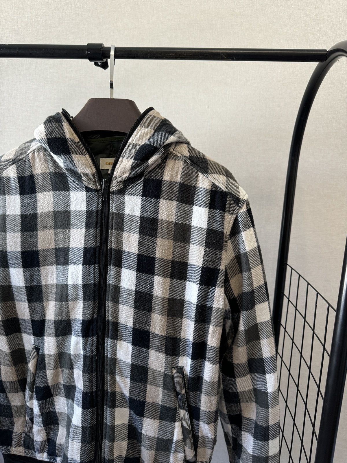 Diesel Diesel vintage y2k checkered flannel lined full zip jacket Size US L / EU 52-54 / 3 - 7 Thumbnail