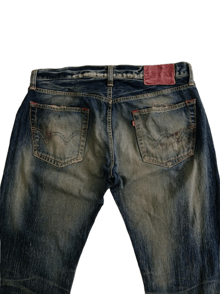 Edwin EDWIN Distressed Jeans Japanese Brand Blue Denim Size US 37 - 3 Thumbnail