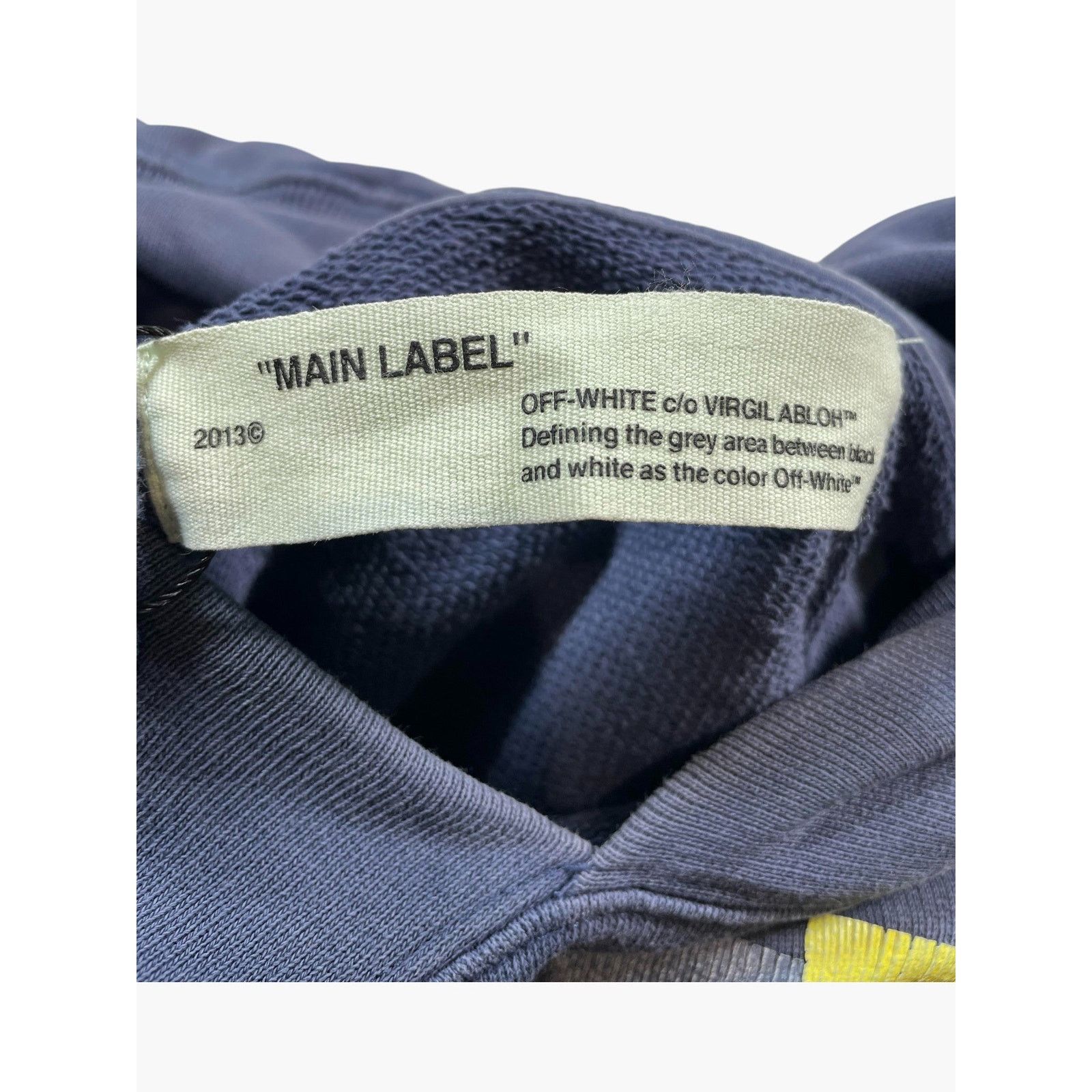 Off-White Off-White Caravaggio Blue Hoodie Size US XXS / EU 40 - 3 Thumbnail