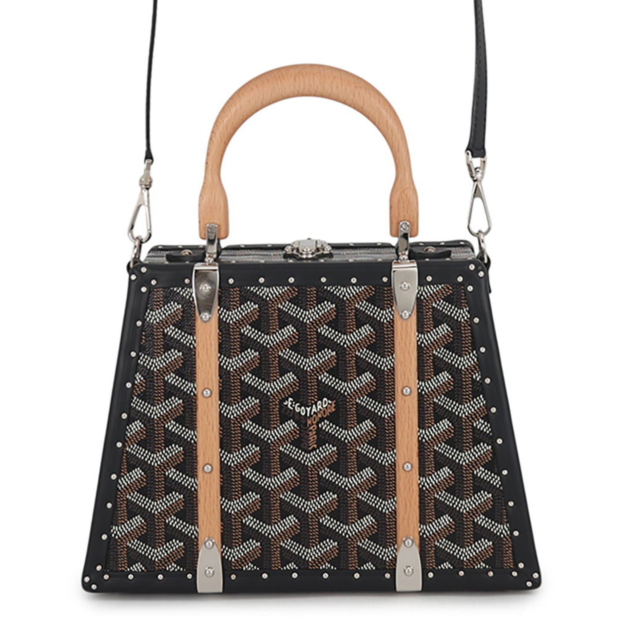 Goyard Goyard Saigon Mini Trunk Bag Wood SAIMA3MINTY01CL01P GOYARD Black 2-way Handbag Size ONE SIZE - 1 Thumbnail