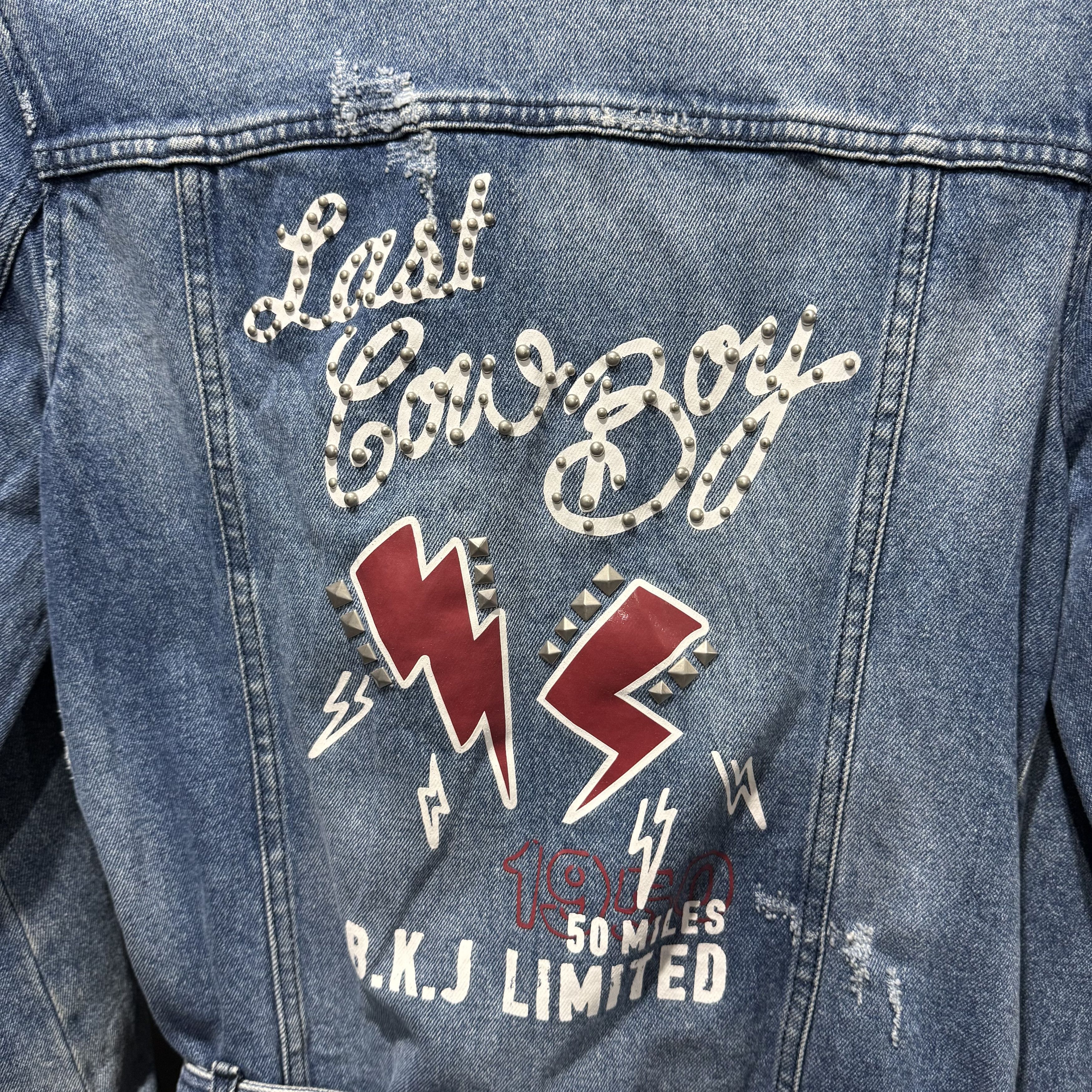 Japanese Brand Buckaroo Denim Biker Jacket Size US XS / EU 42 / 0 - 4 Thumbnail