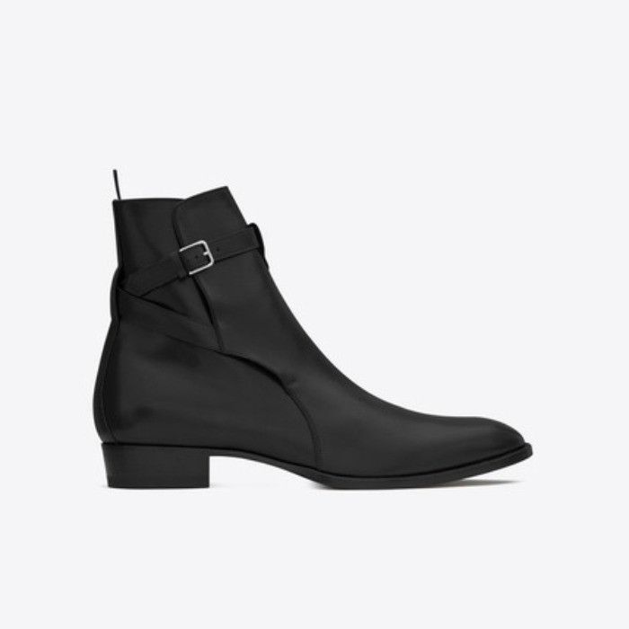 Saint Laurent Paris o1bcso1str1224 Wyatt Jodhpur Boots In Leather in Black Size US 6 / EU 39 - 1 Thumbnail