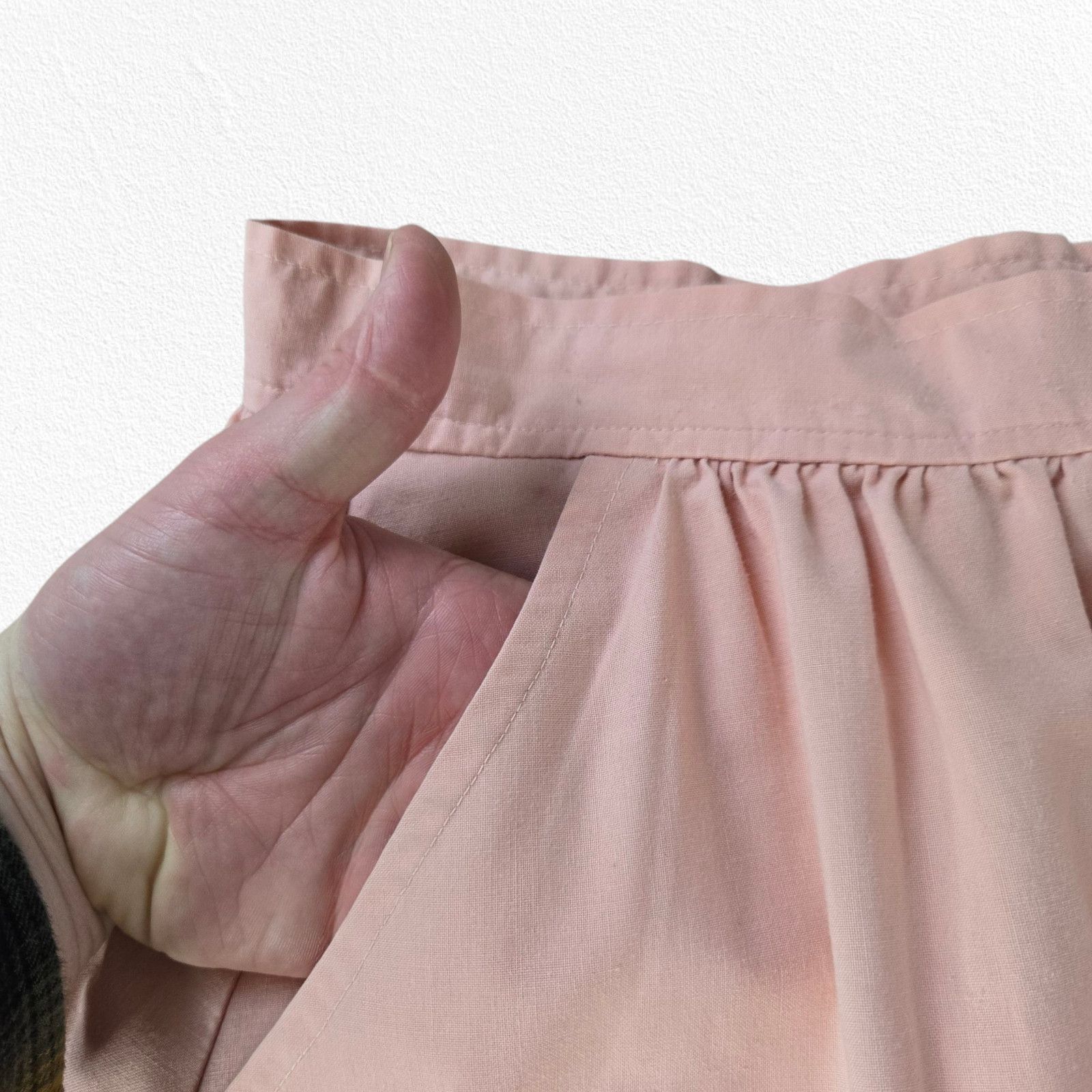 Vintage 1970s Powder Pink USA Union Made A-Line Midi Skirt Size 10 Size 32" / US 10 / IT 46 - 6 Thumbnail