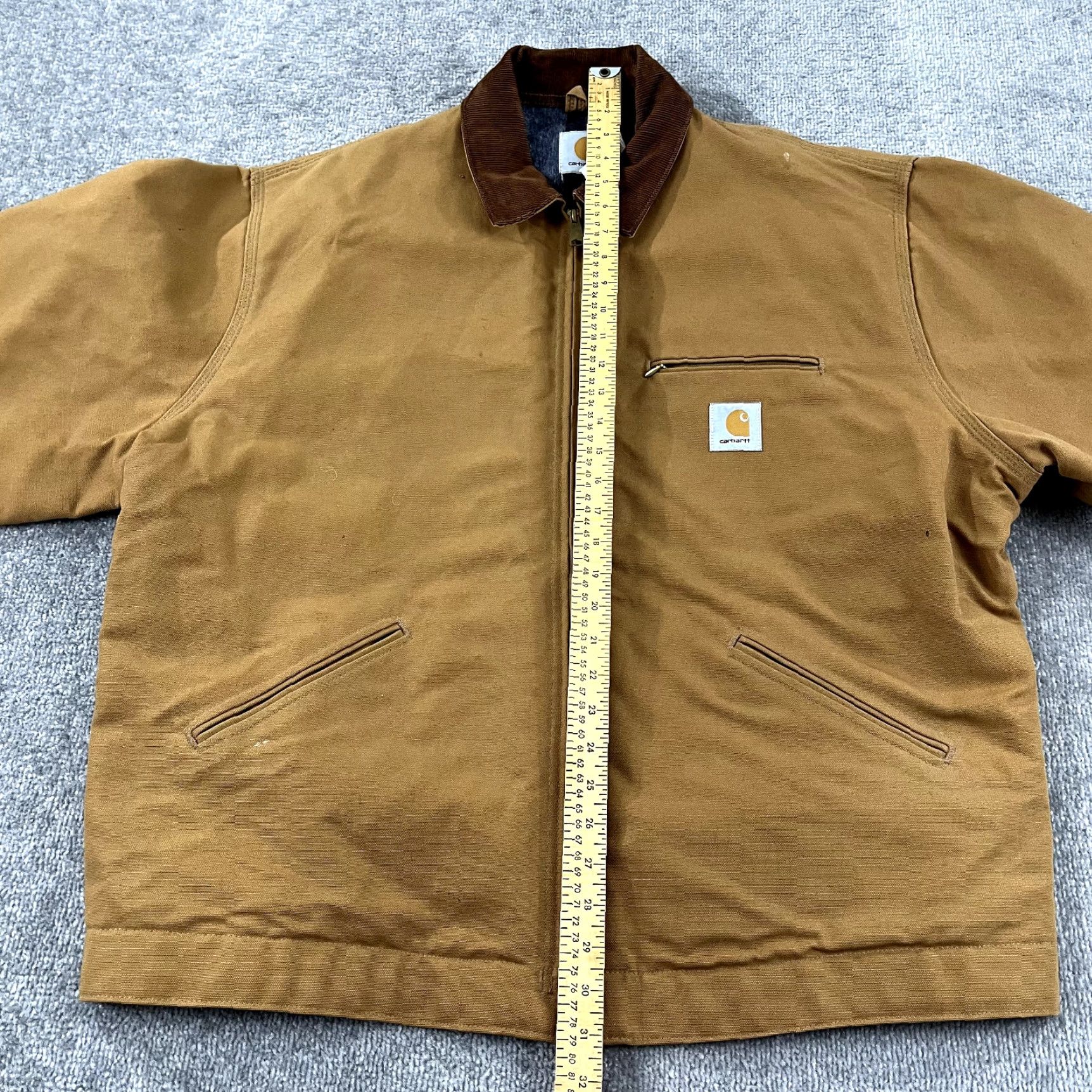 Carhartt VINTAGE Carhartt Jacket Mens 50 Tall Brown Detroit Blanket Lined USA Overcoat Long 90s Classic Workwear Mens Size US M / EU 48-50 / 2 - 6 Thumbnail