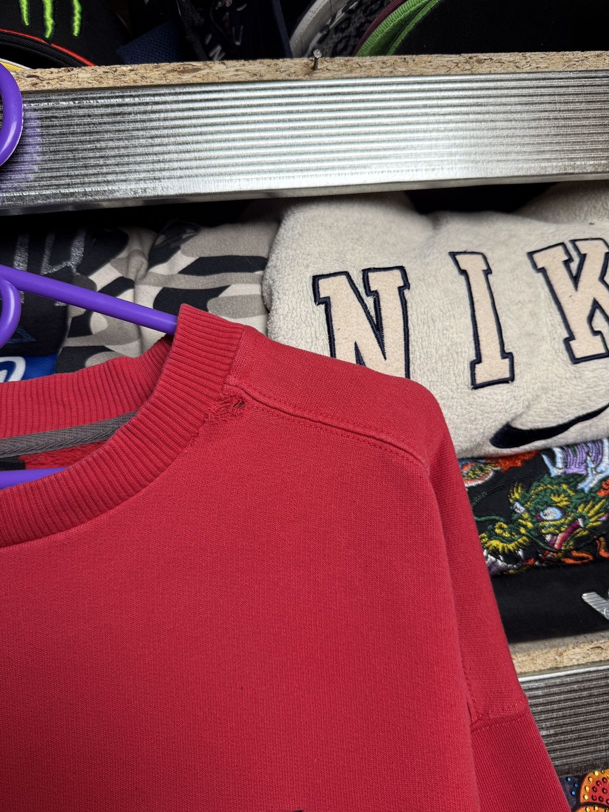 Nike × Vintage Nike Vintage Sweatshirt Big Logo Swoosh Crewneck 90s Size US XXL / EU 58 / 5 - 10 Thumbnail