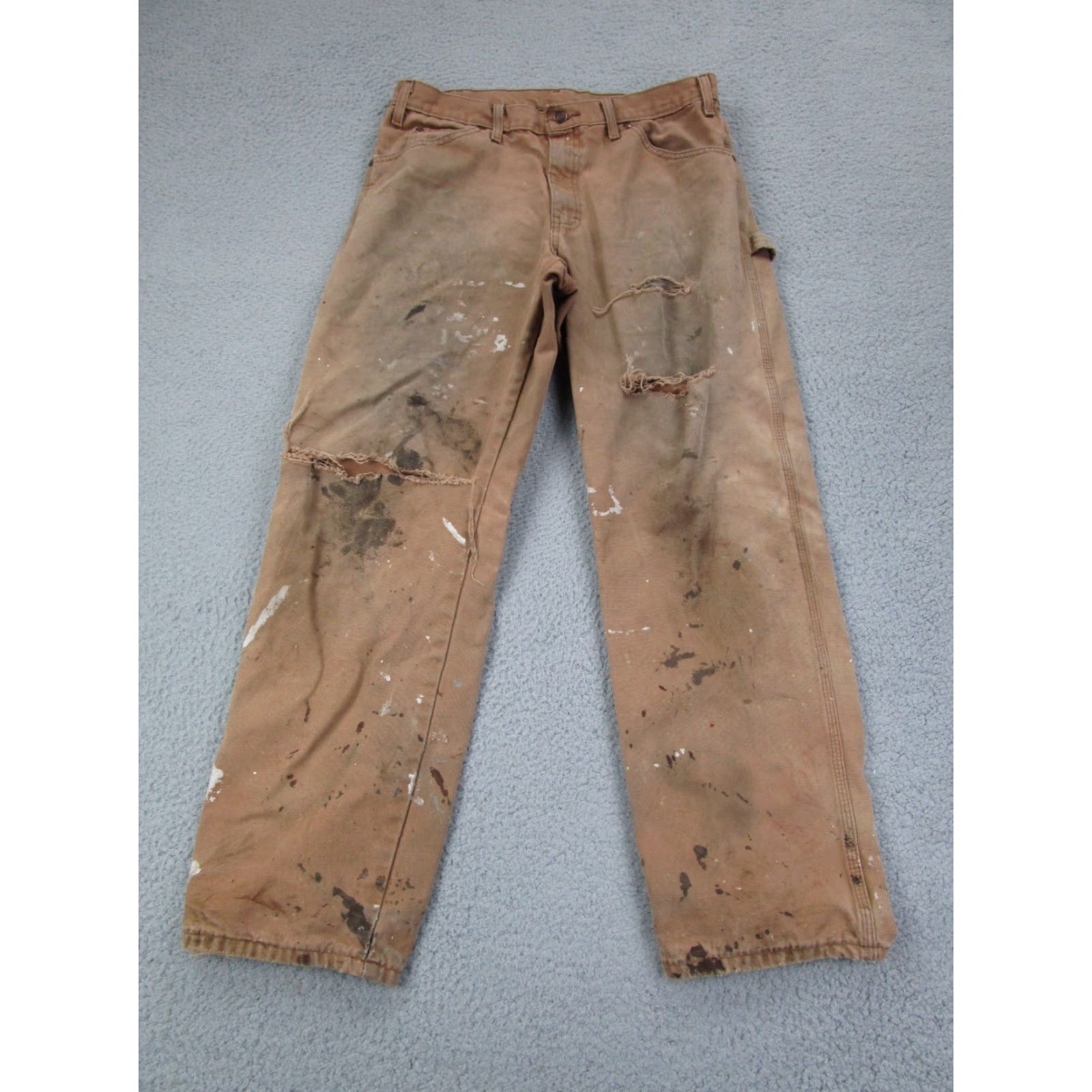 Dickies VINTAGE Dickies Pants Mens 32X30 Brown Carpenter Workwear Canvas Grunge 5-Pocket Dickies Pants Mens 32X30 Brown Carpenter Workwear Canvas Grunge Size US 32 / EU 48 - 2 Thumbnail