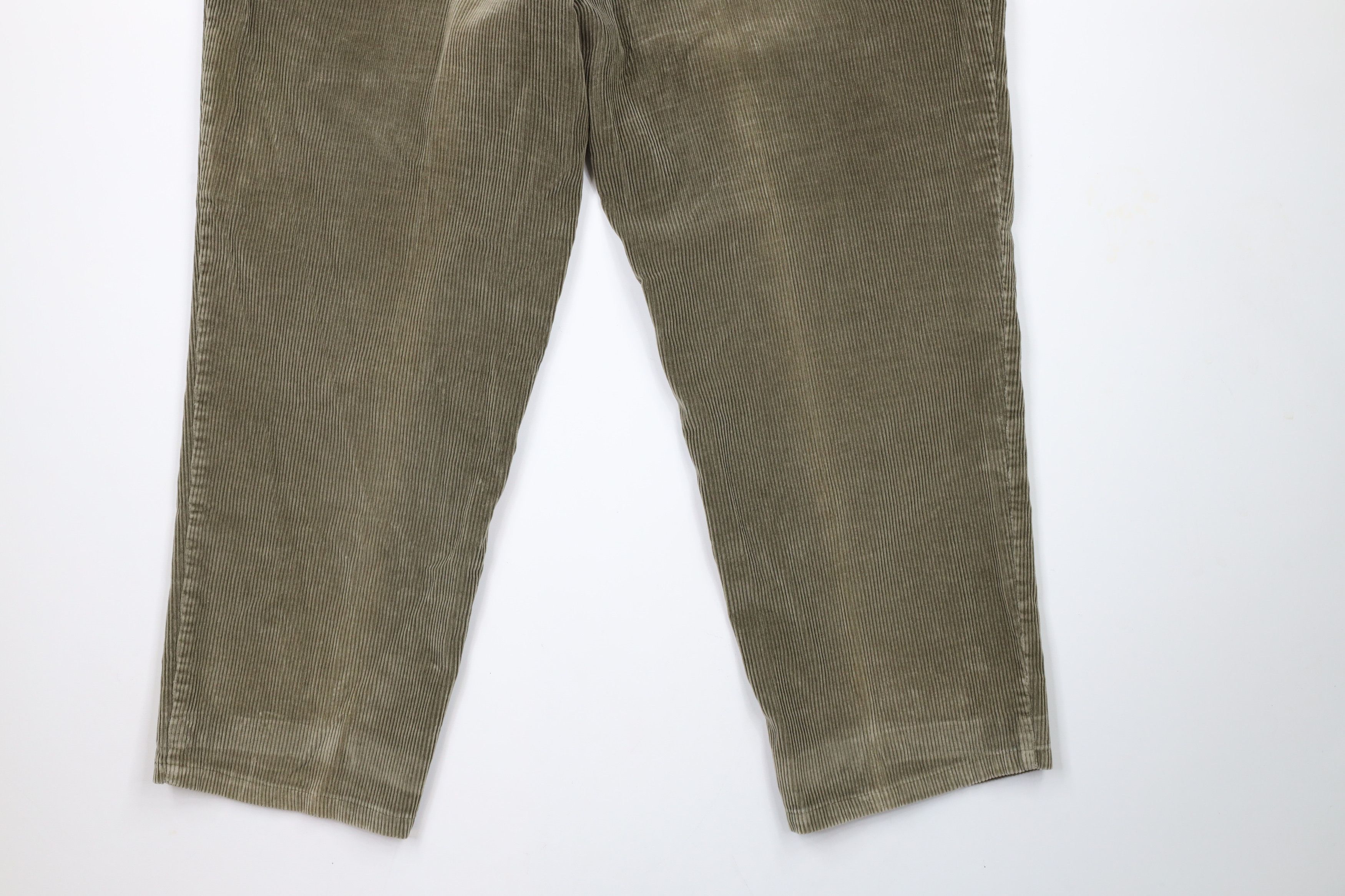 Vintage Vintage 90s Streetwear Wide Leg Corduroy Chino Pants Green Size US 40 / EU 56 - 14 Thumbnail