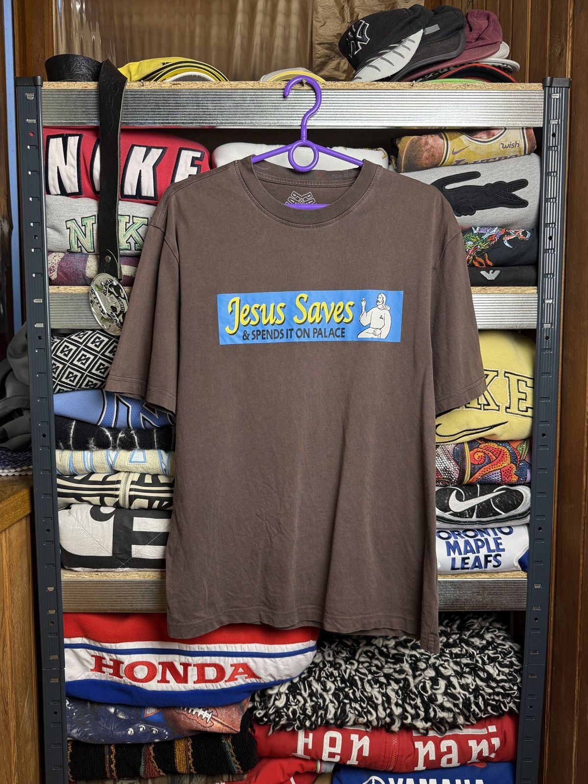Palace Jesus Saves Palace Tee Size US M / EU 48-50 / 2 - 1 Thumbnail